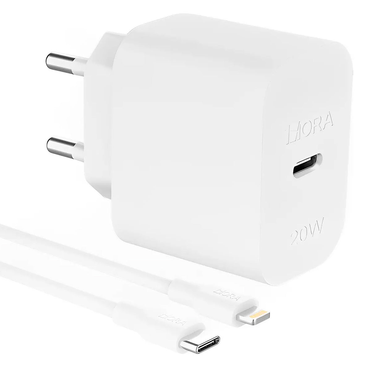 Cargador Rapido 1Hora GAR154-EU USB-C 20W Cable Lightning 1m