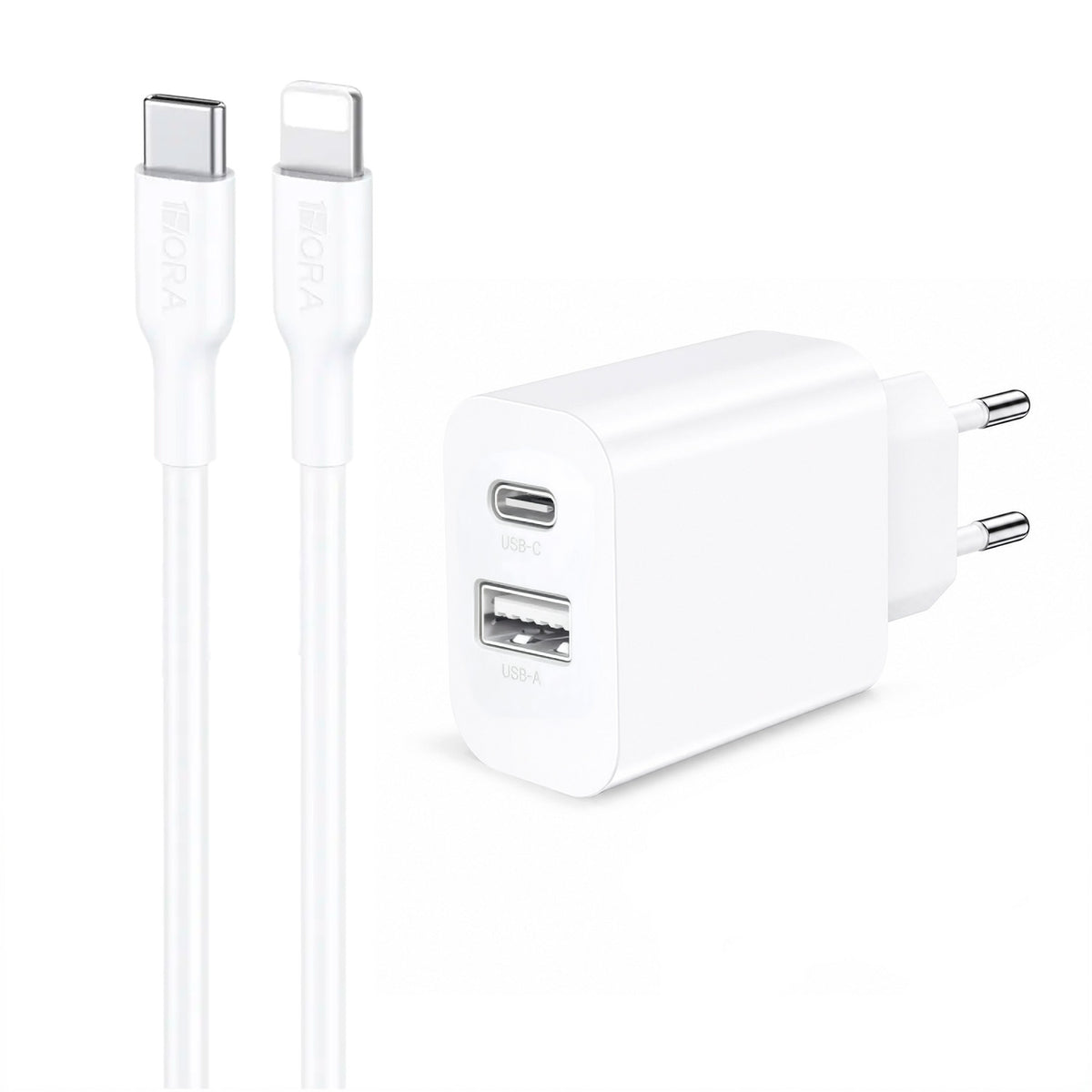 Cargador Usb-C / Usb-A A Cable Lightning 20W 1hora Gar163B