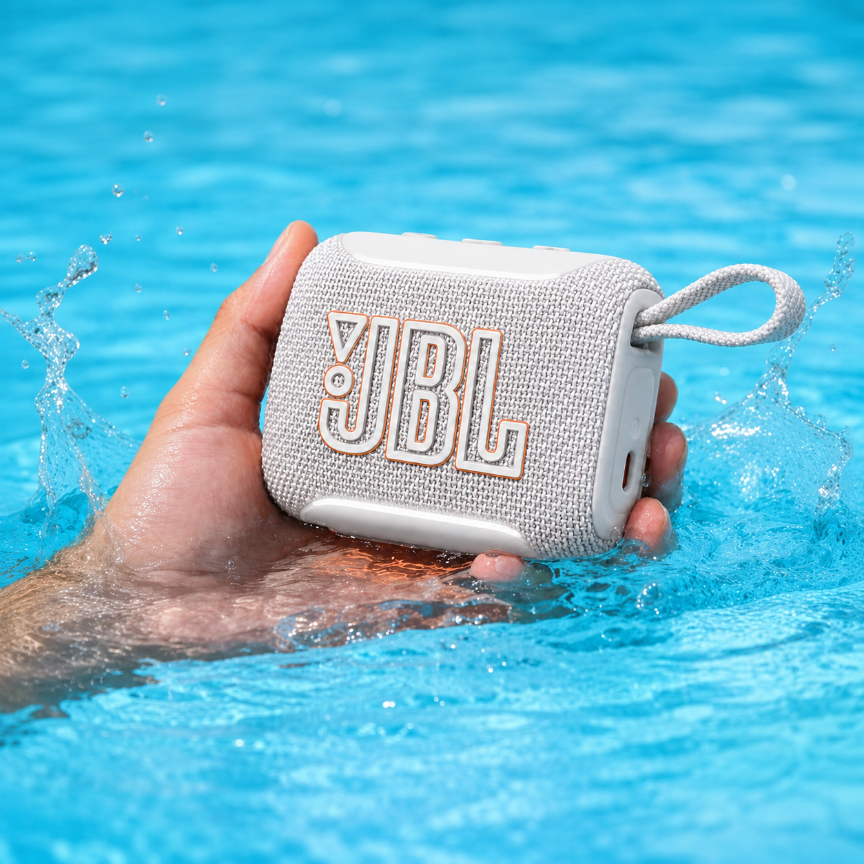 Parlante Jbl Go 5 Bluetooth Blanco 4.8w Ip68 Auracast