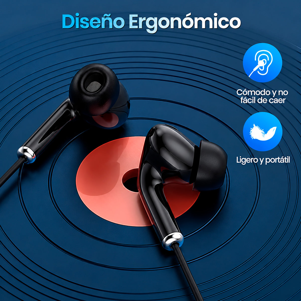 Audífonos In-Ear Alámbricos 3.5mm Micrófono 1Hora AUT123