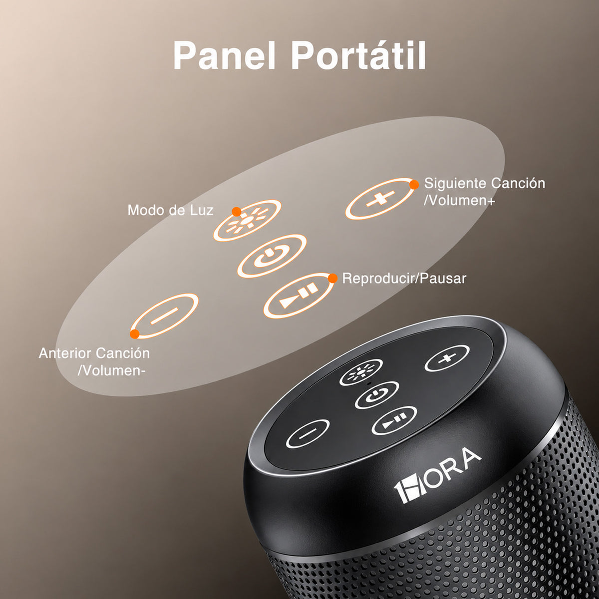Parlante Bluetooth Portátil TWS 10W RGB IPX5 FM 1Hora BOC242