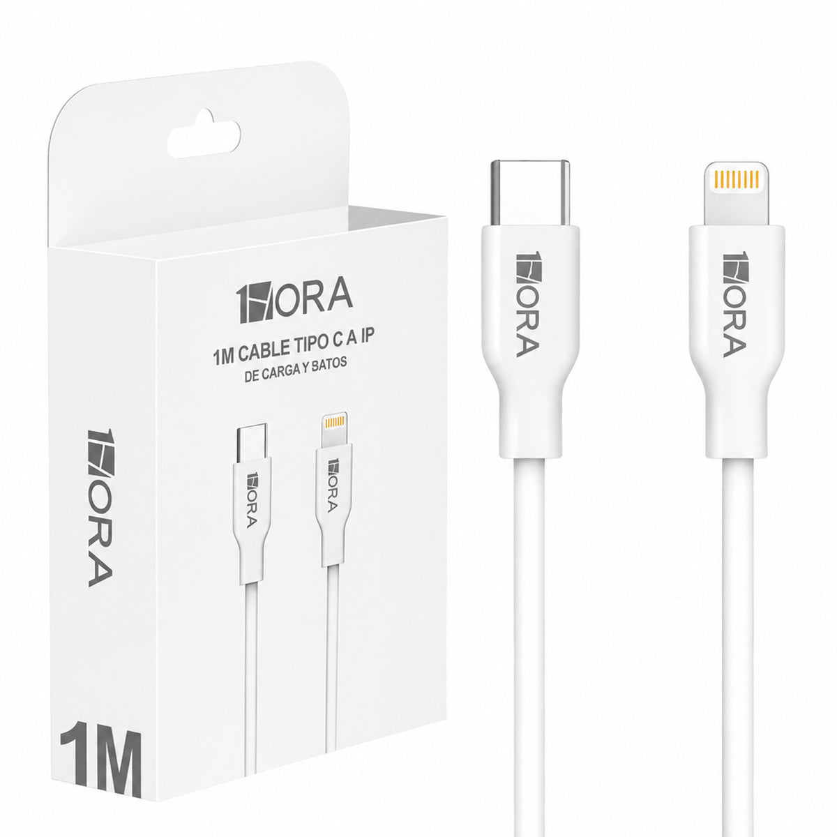 Cable 1Hora CAB258 USB-C a Lightning 1m 20W 3A 480Mbps