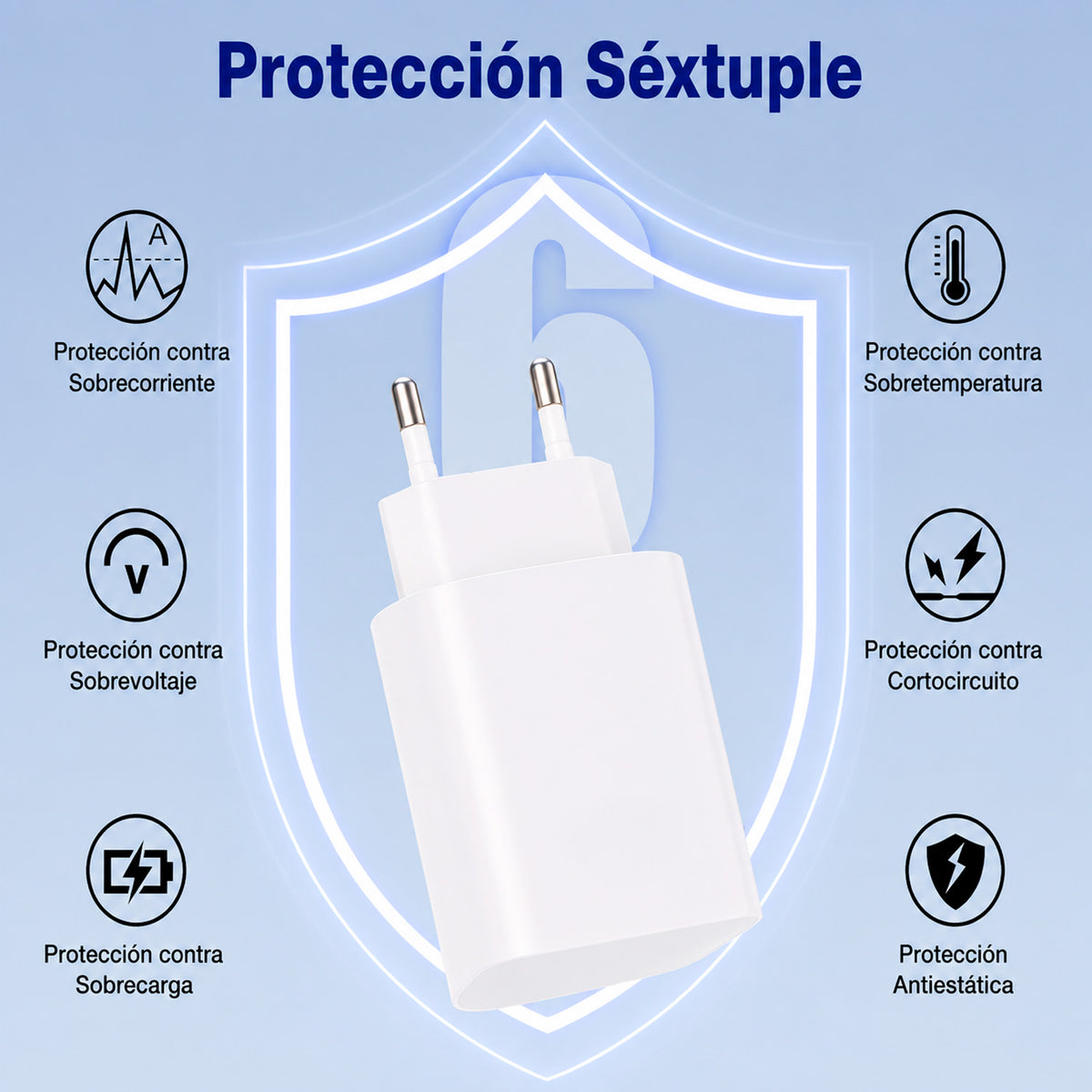 Cargador 1Hora 30W GAR164-EU USB-C Carga Rapida PPS