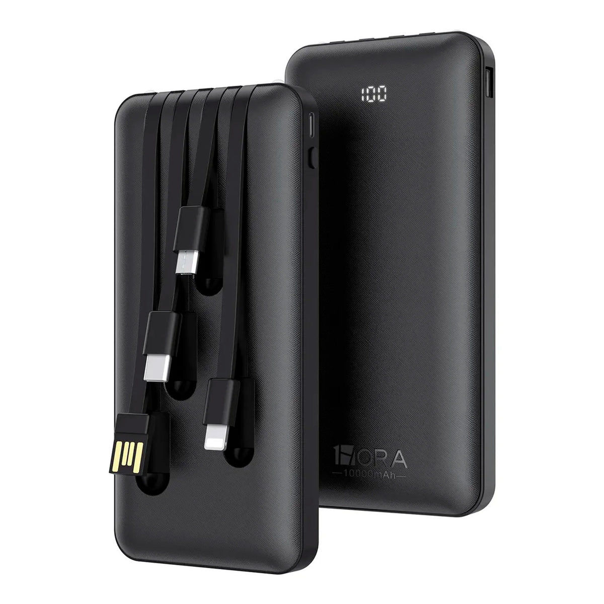 Power Bank 1Hora GAR148 10000mAh 10.5 W Cables Integrados
