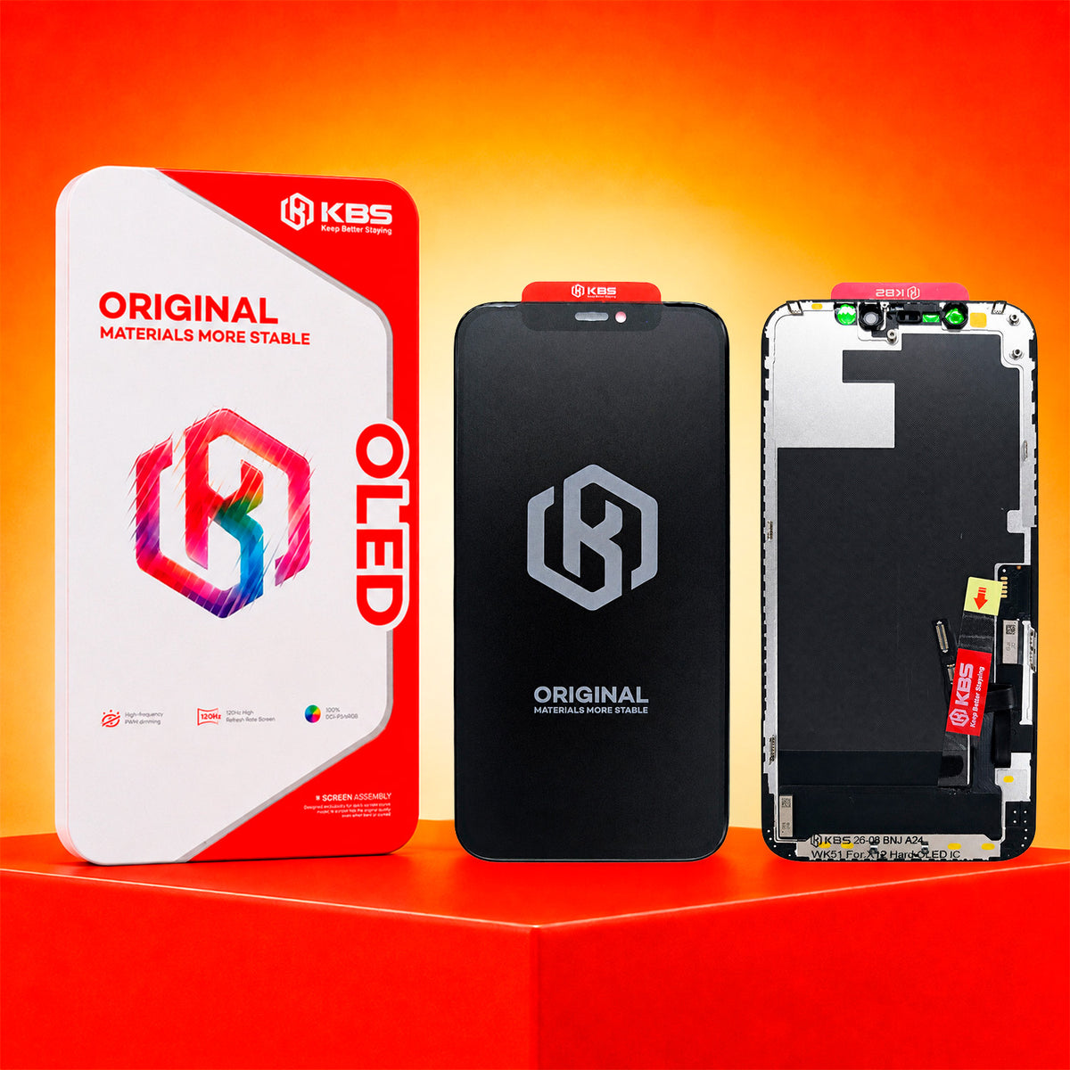 Pantalla Para iPhone 12 KBS Hard Oled Flicker-Free IC 60 Hz
