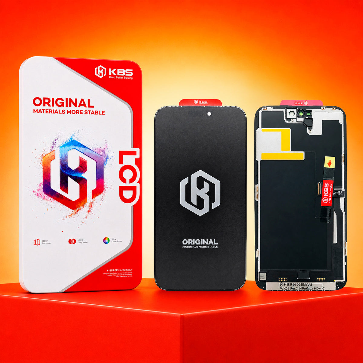 Pantalla Para iPhone 14 Pro Max KBS Hd+ Hdr10 Dolby Vision IC 120 Hz