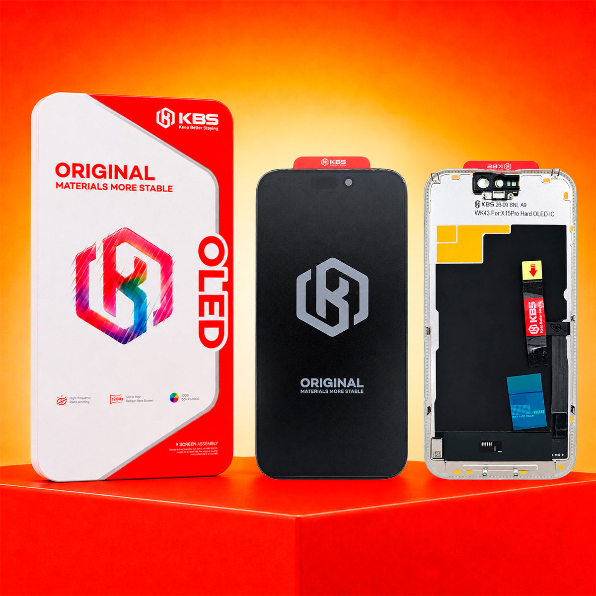 Pantalla Para iPhone 15 Pro Kbs Hard Oled Dimming IC 120 Hz