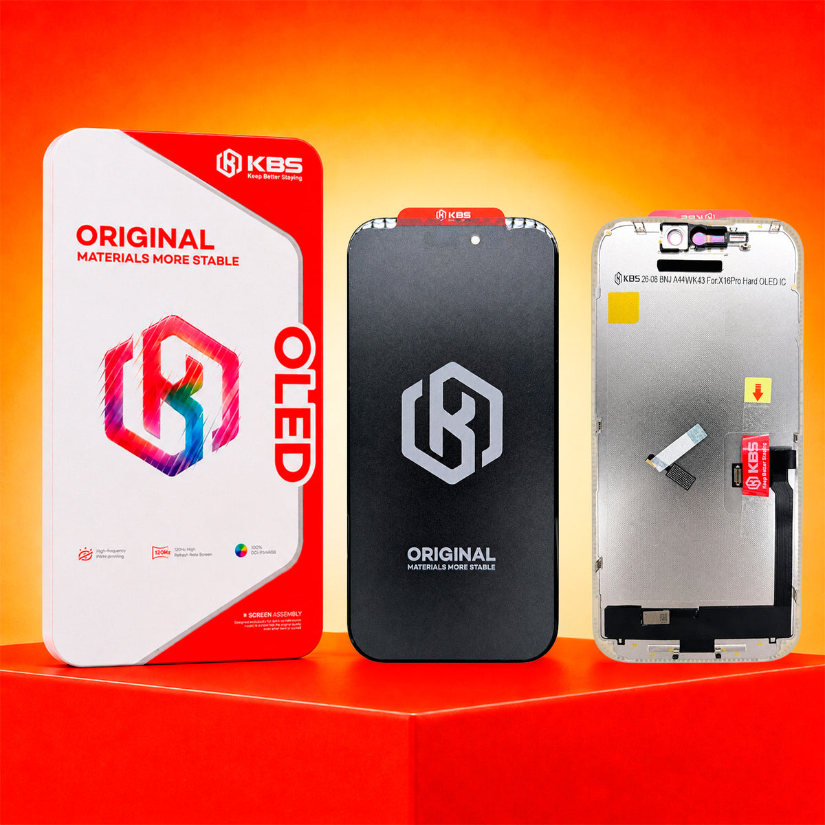 Pantalla Para iPhone 16 Pro Kbs Hard Oled Dimming IC 120 Hz