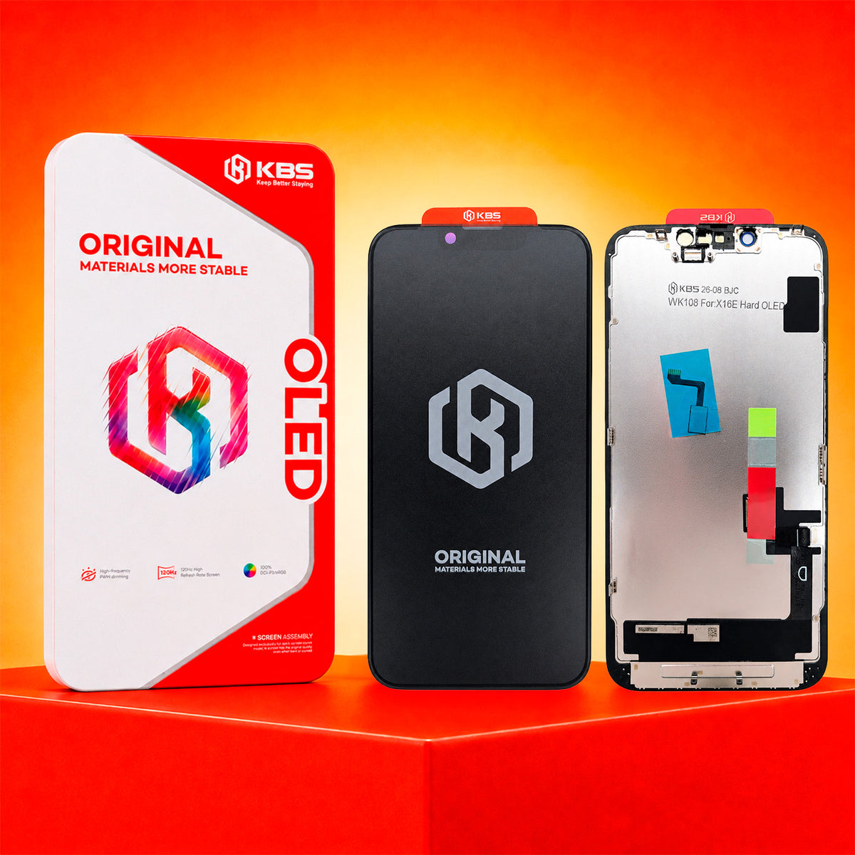 Pantalla Para iPhone 16E Kbs Hard Oled Flicker-Free IC 120 Hz
