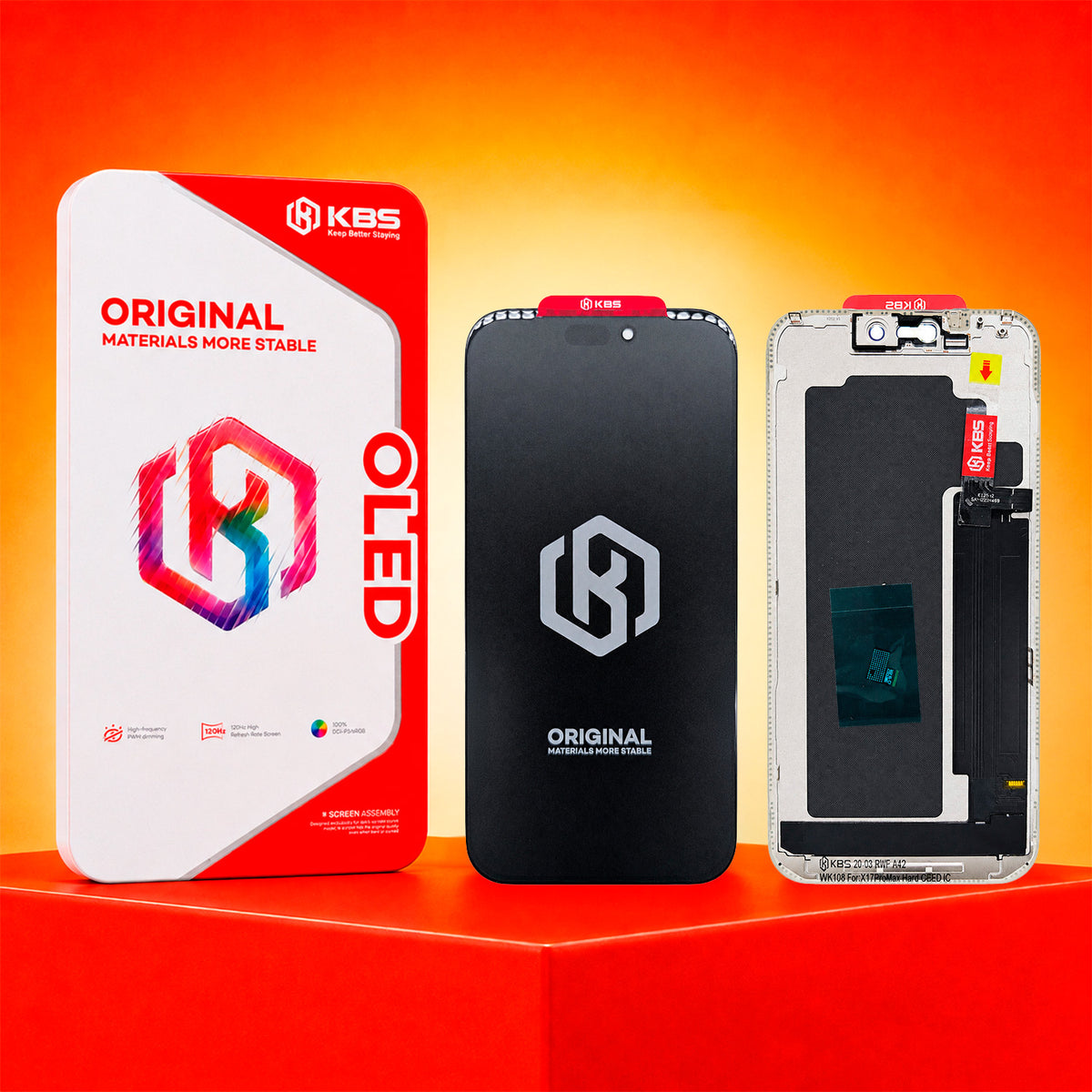 Pantalla Para iPhone 17 Pro Max Kbs Hard Oled IC 120 Hz