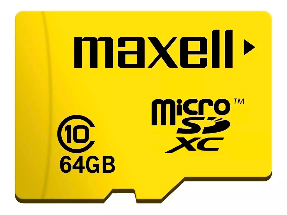 Tarjeta de Memoria MicroSD 64GB Maxell SDXC Clase 10 + Adaptador UHS-1 90MB/s Multiples Usos