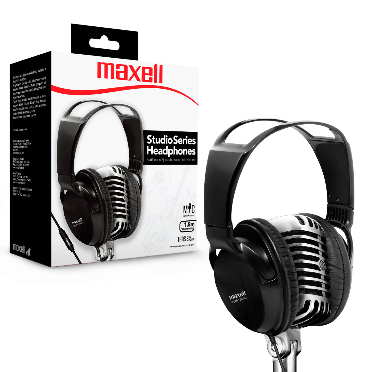 Audifono ST-2000 Maxell Studio Series Ajustable TRRS 3.5m