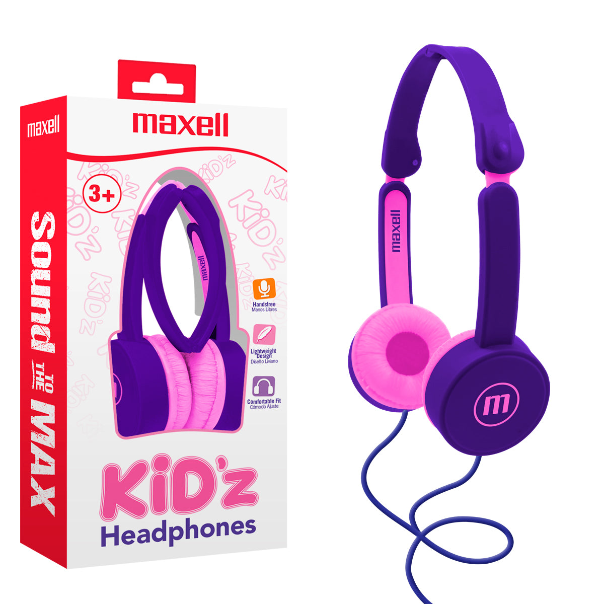 Audifonos Plegables KIDz 3+ Kz-13 Maxell Manos Libres 85 dB