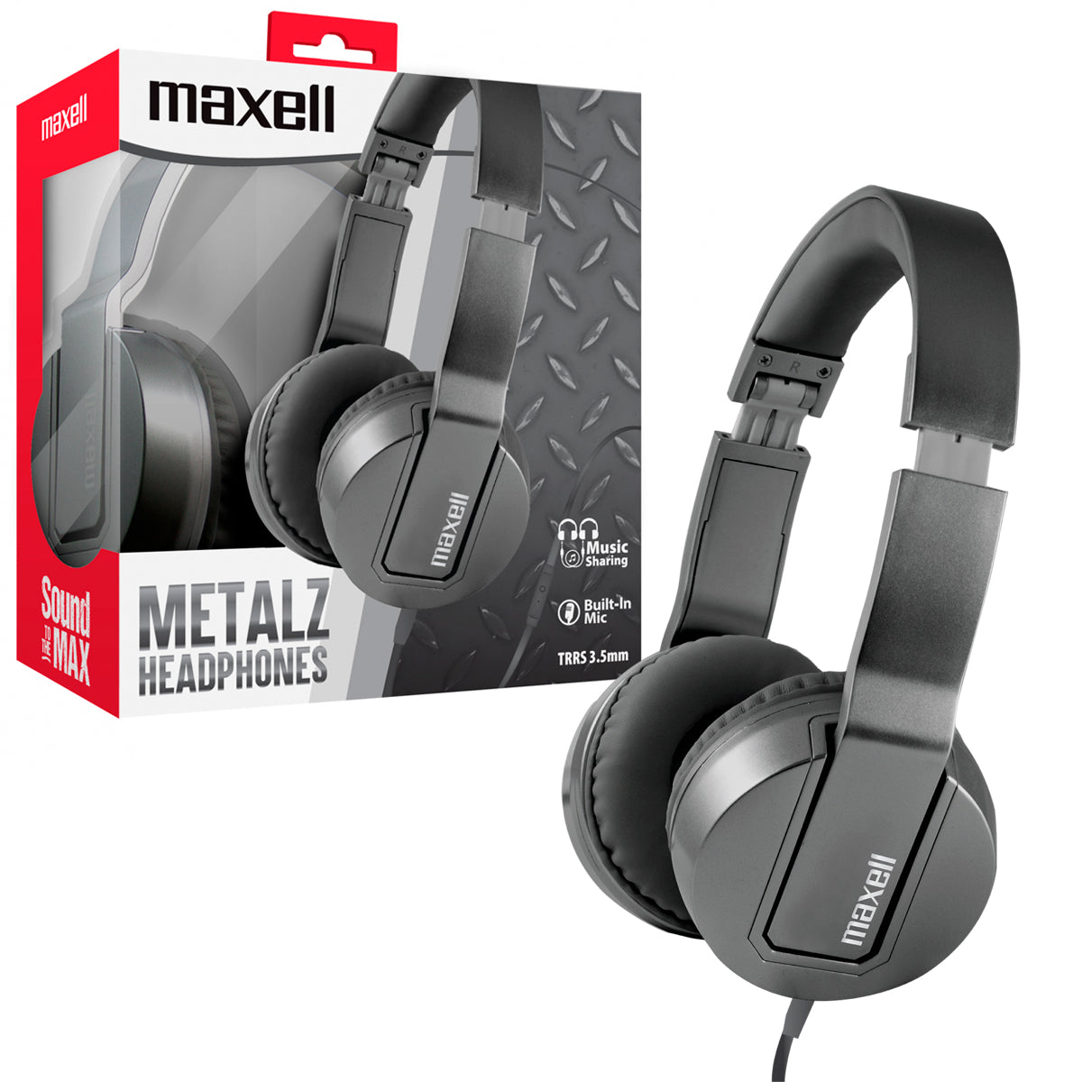 Audifonos SMS-10 Maxell Metalz Headphone Ajustable TRRS 3.5m