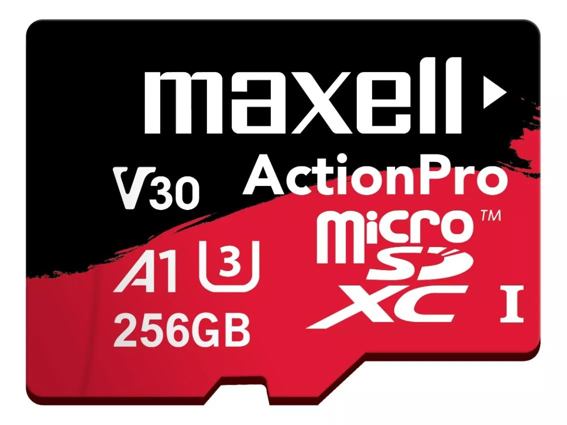 Tarjeta de Memoria MicroSD 256GB Maxell SDXC Clase 10 + Adaptador UHS3 4K 100MB/s Multiples Usos