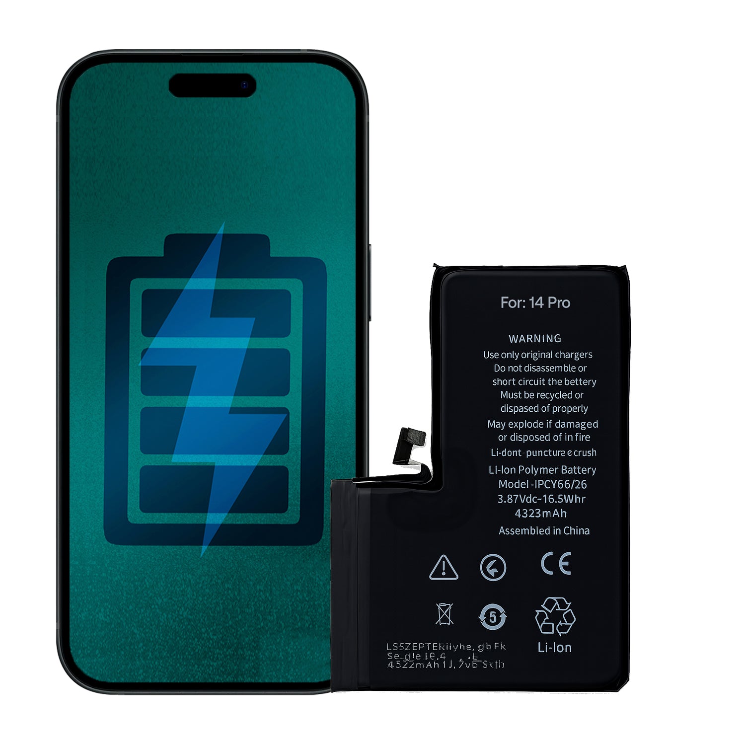 Bateria Compatible con iPhone 14 Pro Capacidad 3200 mAh