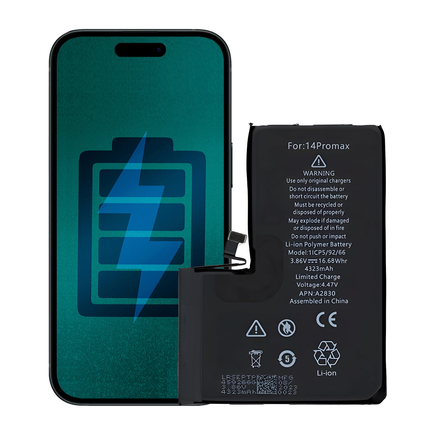 Bateria Compatible con iPhone 14 Pro Max Capacidad 4323 mAh