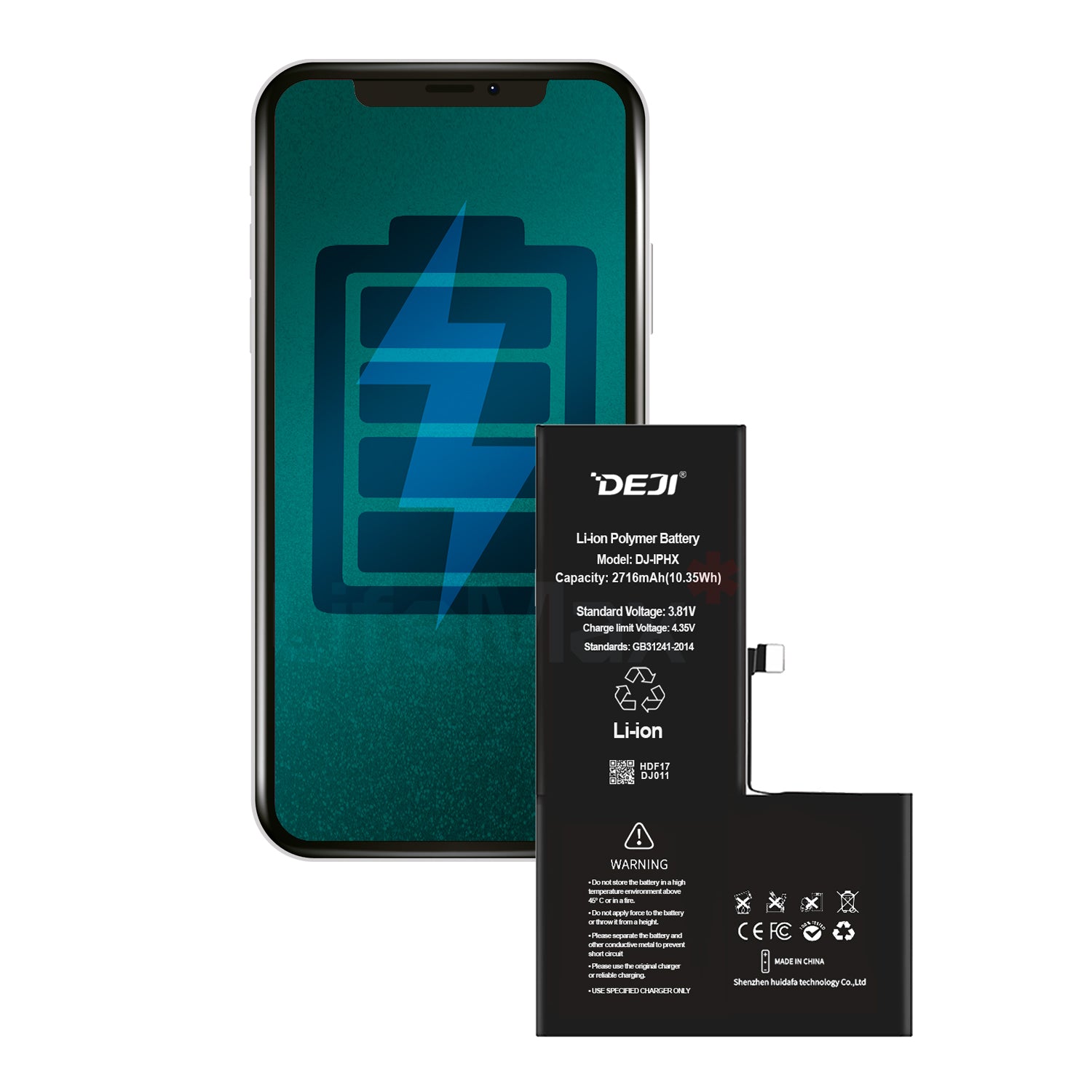 Bateria para Iphone X DEJI IC Original Capacidad 2716mAh Maxima Duracion