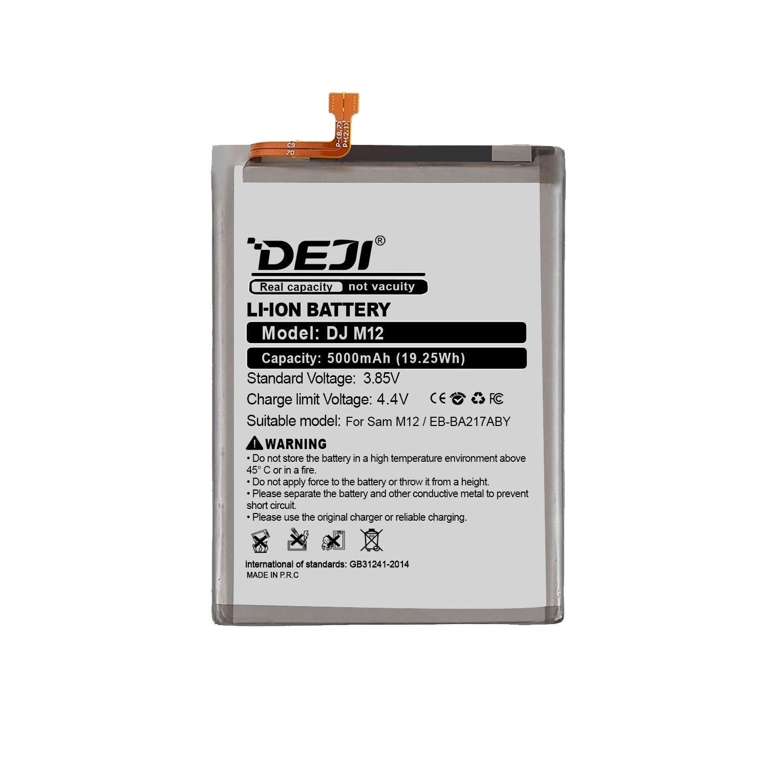 Bateria para Samsung A13 4G/A21S/A12/M12/A04S/A22/M02 /A02 DEJI IC Original 5000mAh Maxima Duracion