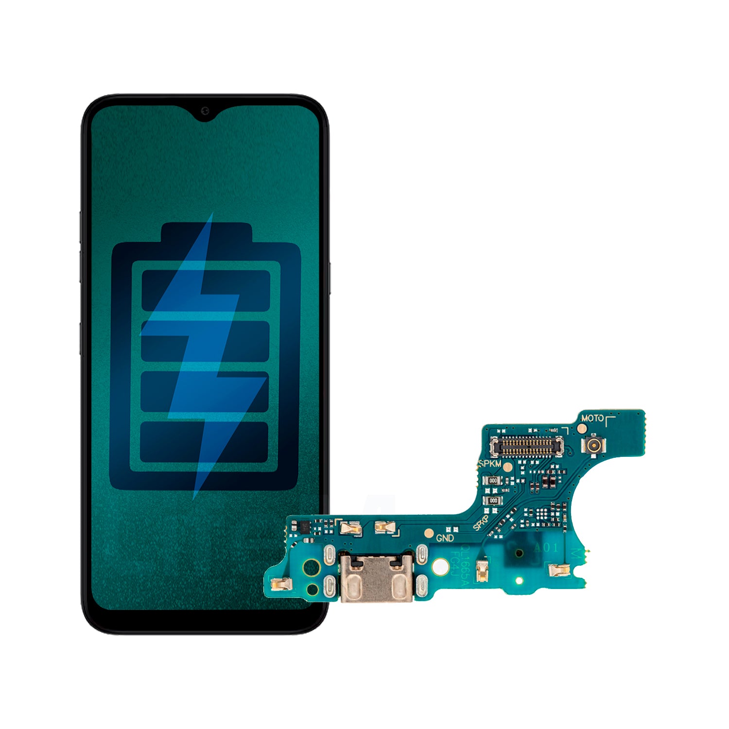 Flex de Carga Compatible con Samsung A01 Conector Tipo C