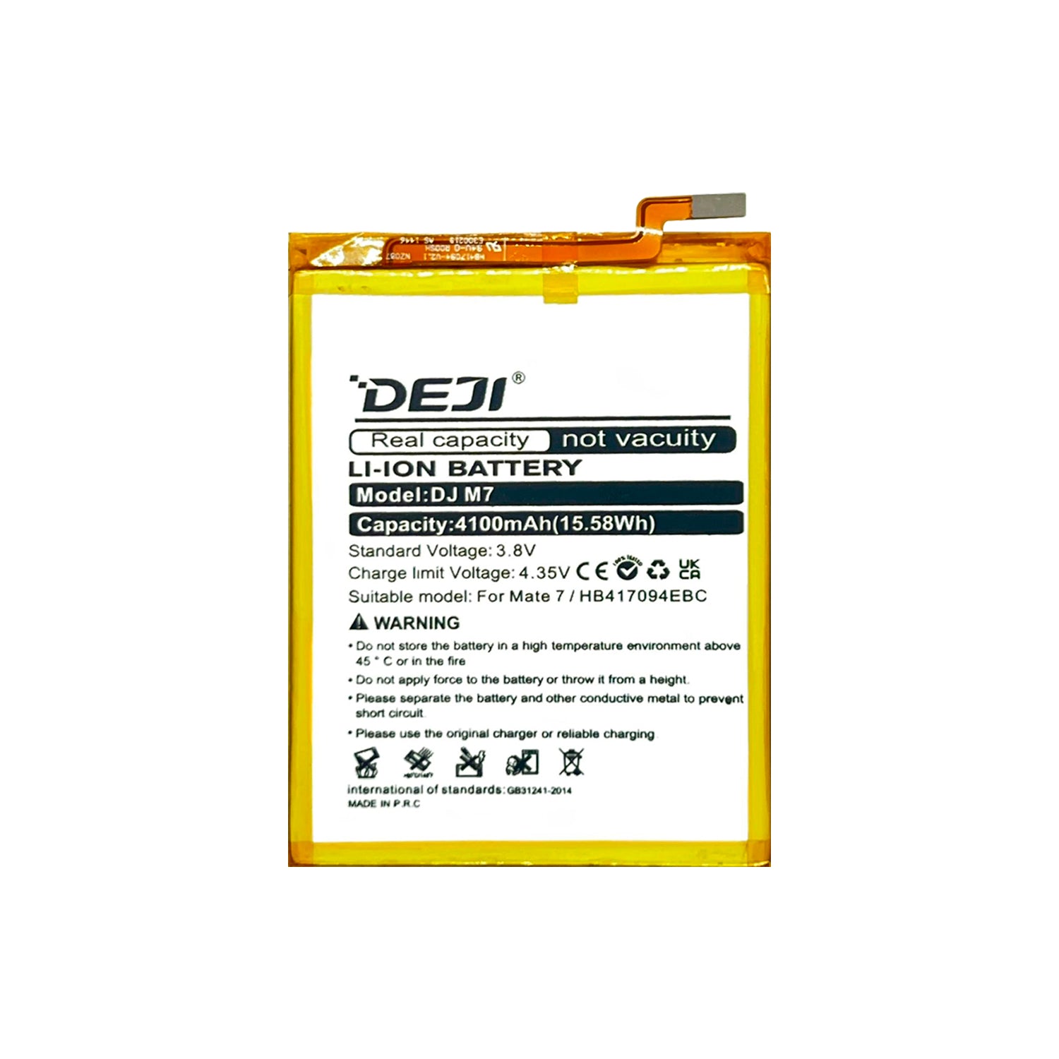 Bateria Compatible con Huawei Mate 7 Deji Capacidad 4100mAh Maxima Duracion