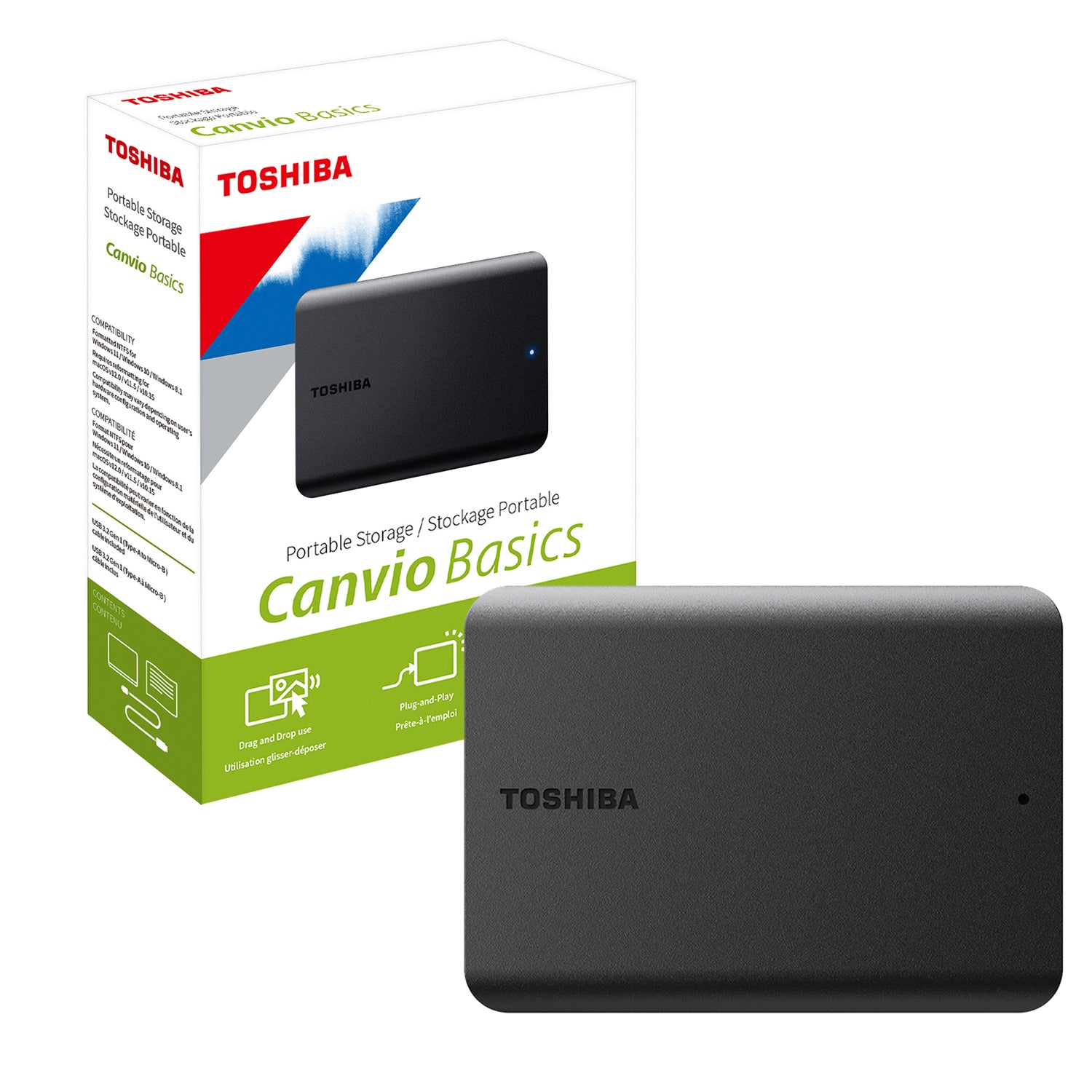 Disco Duro Externo Toshiba 2tb Canvio Basics A5 HDTB520XK3AA