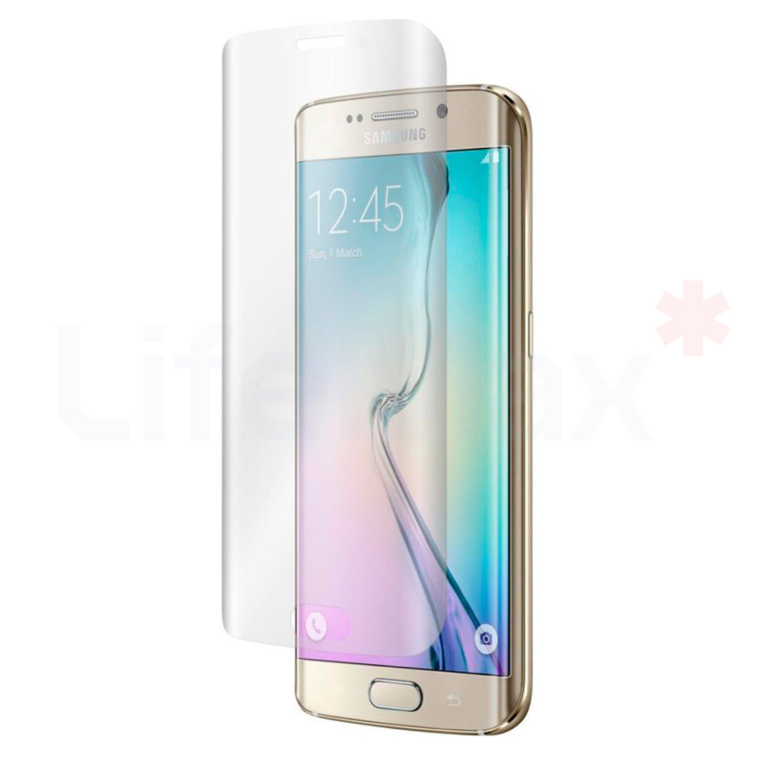 Lamina de Vidrio Templado Completa Resistente Compatible con Samsung S6 Edge