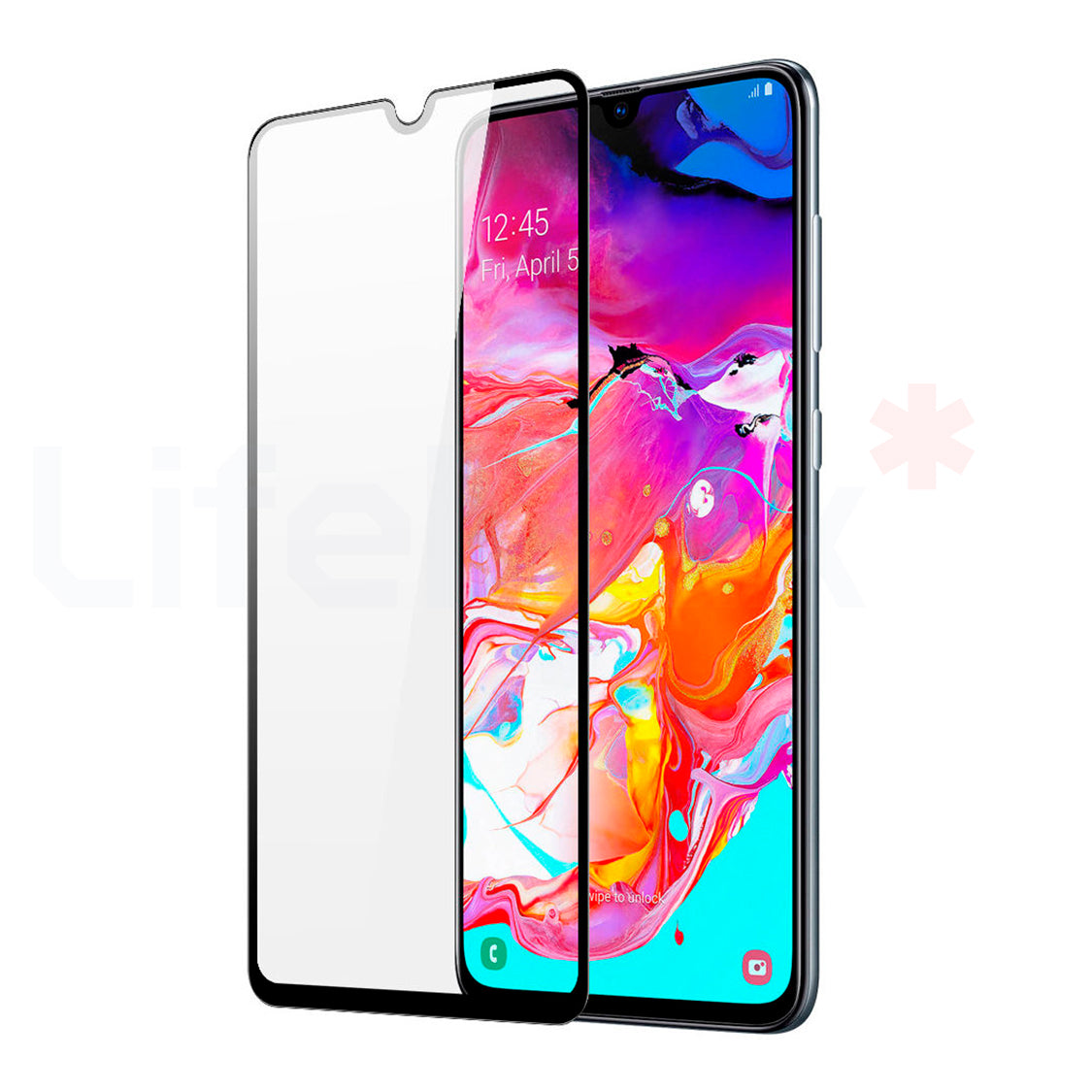 Lamina de Vidrio Templado Completa Resistente Compatible con Samsung Galaxy A70