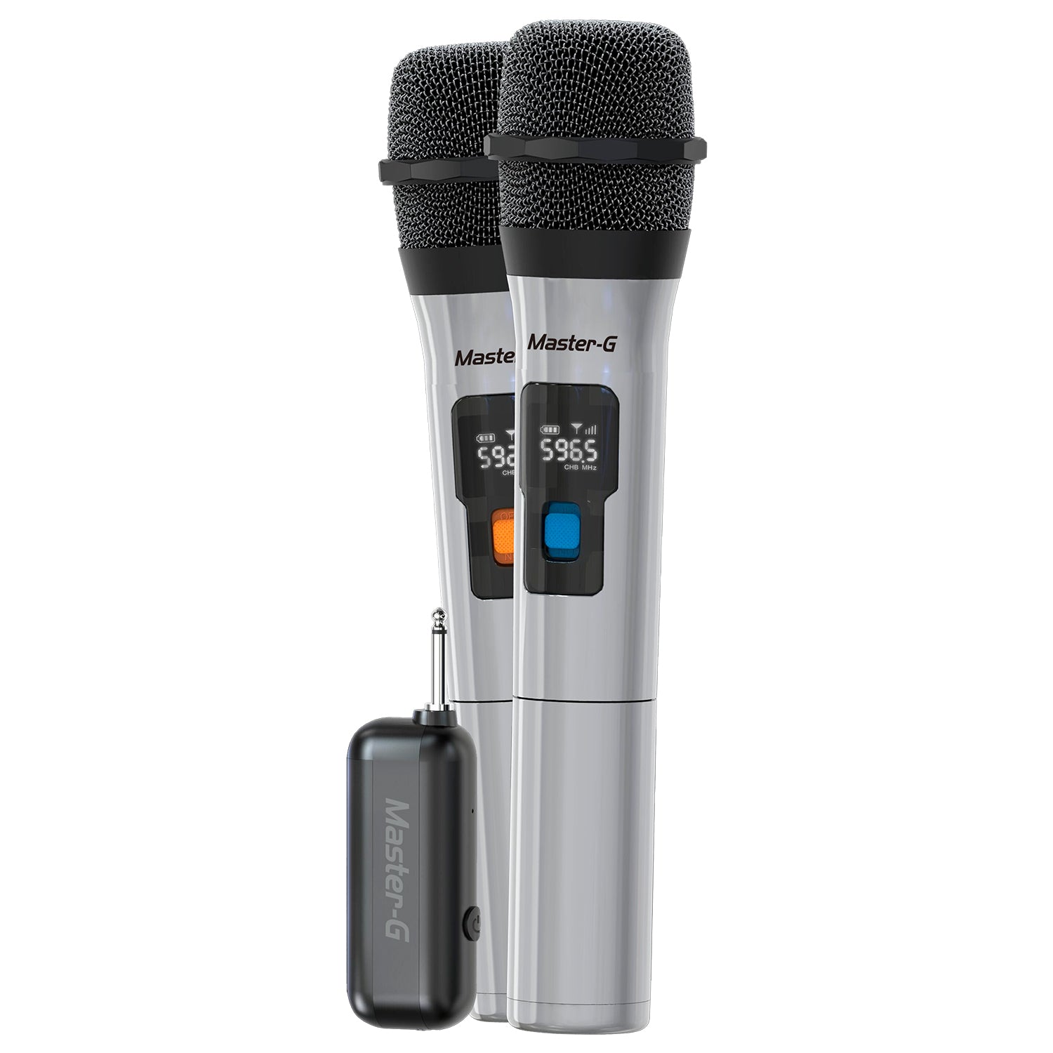 Kit Duo de Microfonos Master-G Inalambricos con receptor UHF
