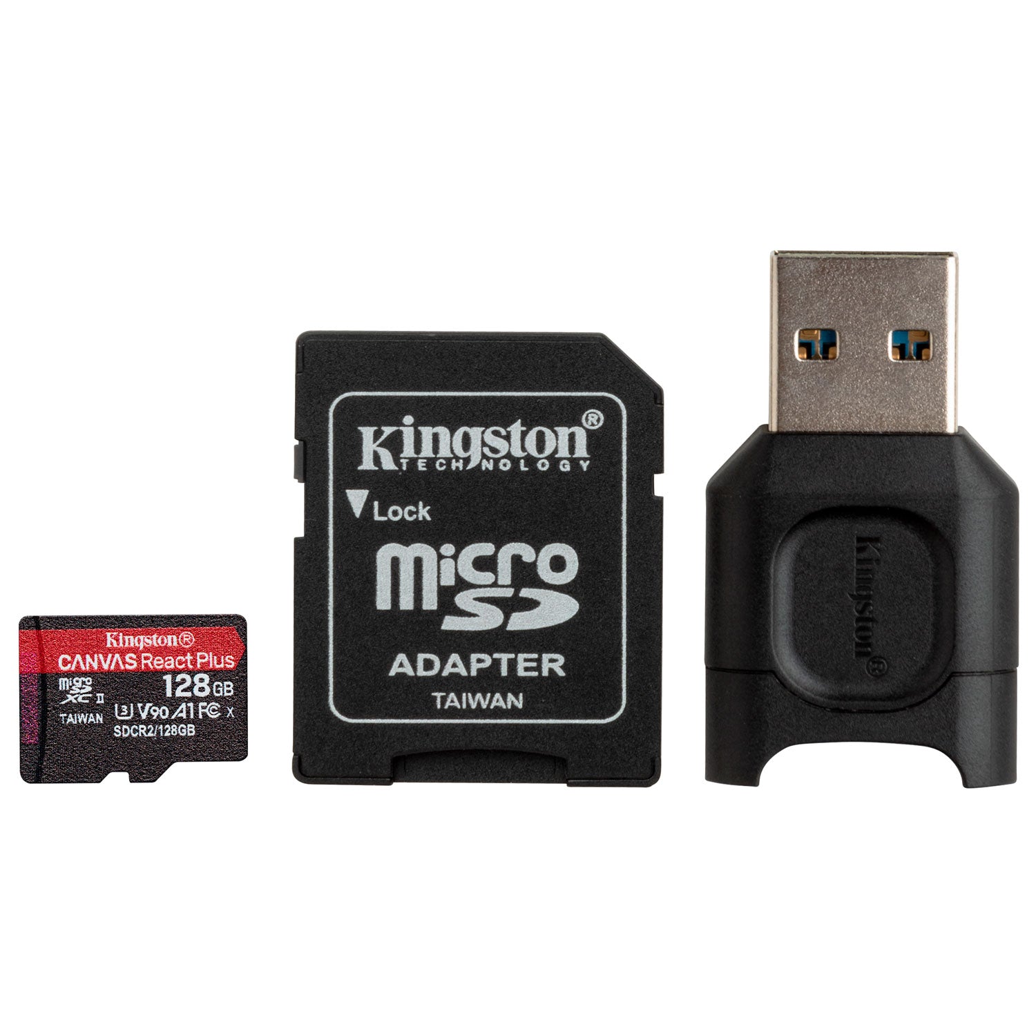 Tarjeta Memoria Kingston Canvas React Kit 128GB + MicroSDXC | Lifemax