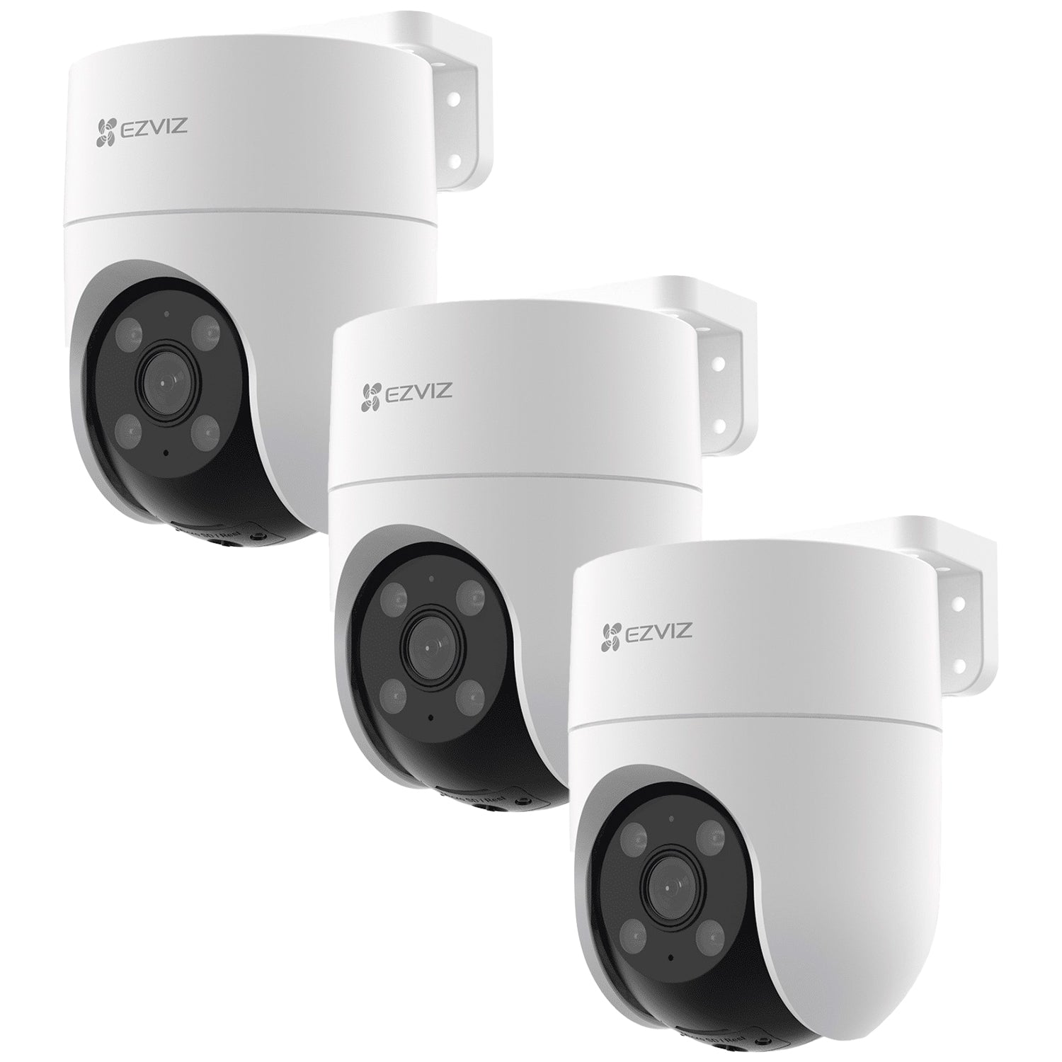 Pack 3 Camaras Wifi IP Ezviz H8C Pro 2K ColorVU IP67 MicroSD