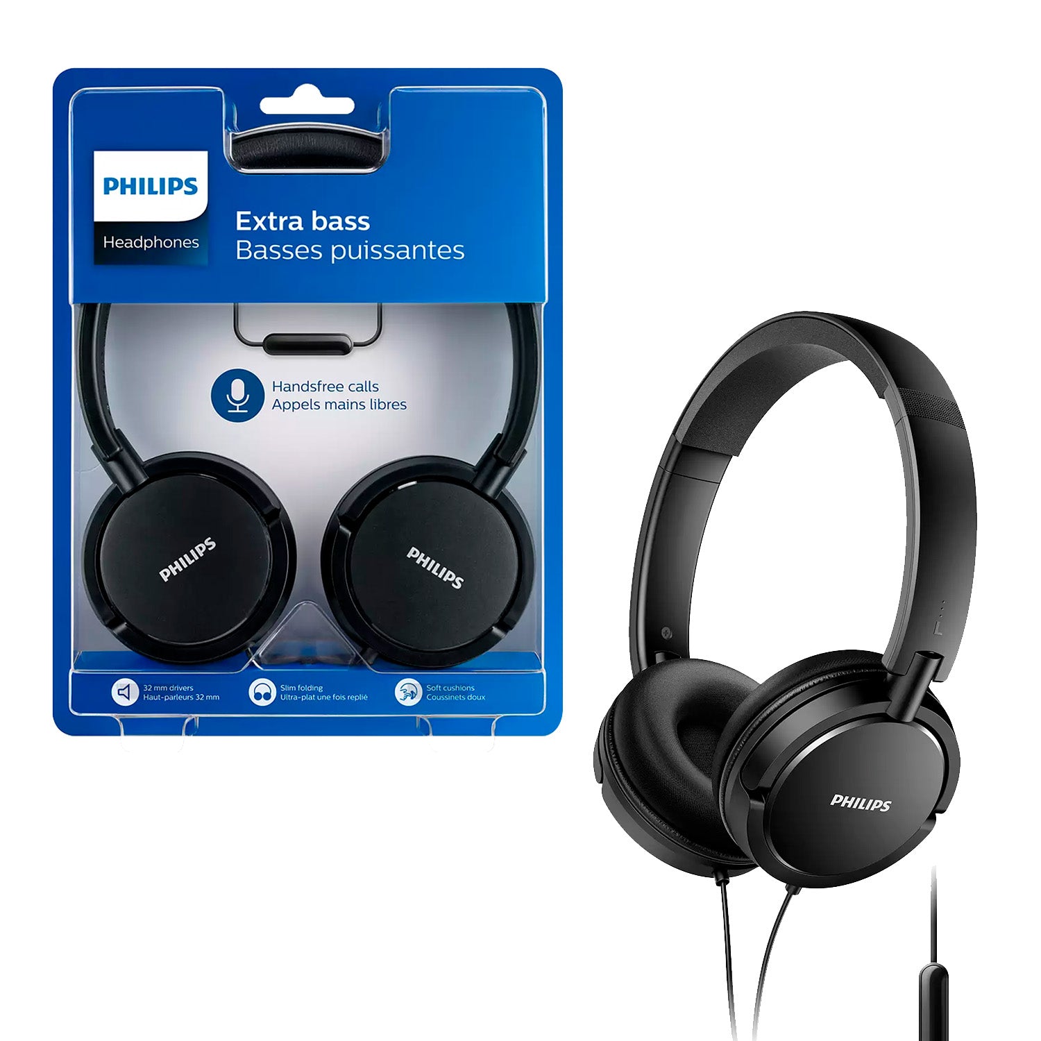 Audifonos Philips SHL5005 On-ear Jack 3.5mm Slim Manos Libres Microfono Aislamiento de Ruido