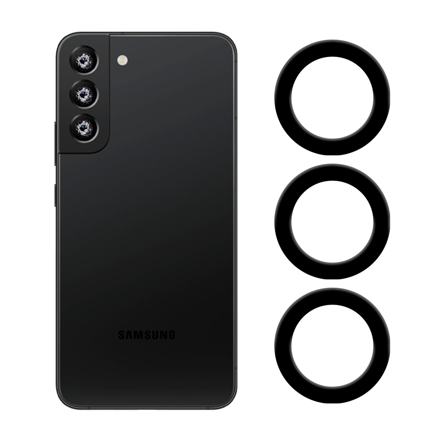 Vidrio de Camara Trasera Compatible con Samsung S22 Plus + Adhesivo