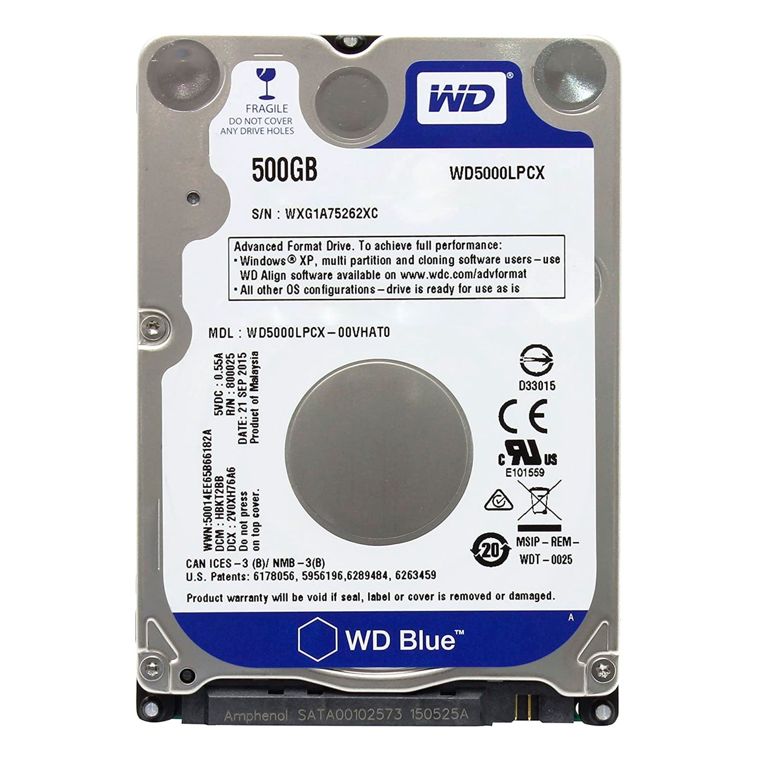 Disco Duro Interno Western Digital WD5000LPCX 500GB OPEN BOX | Lifemax