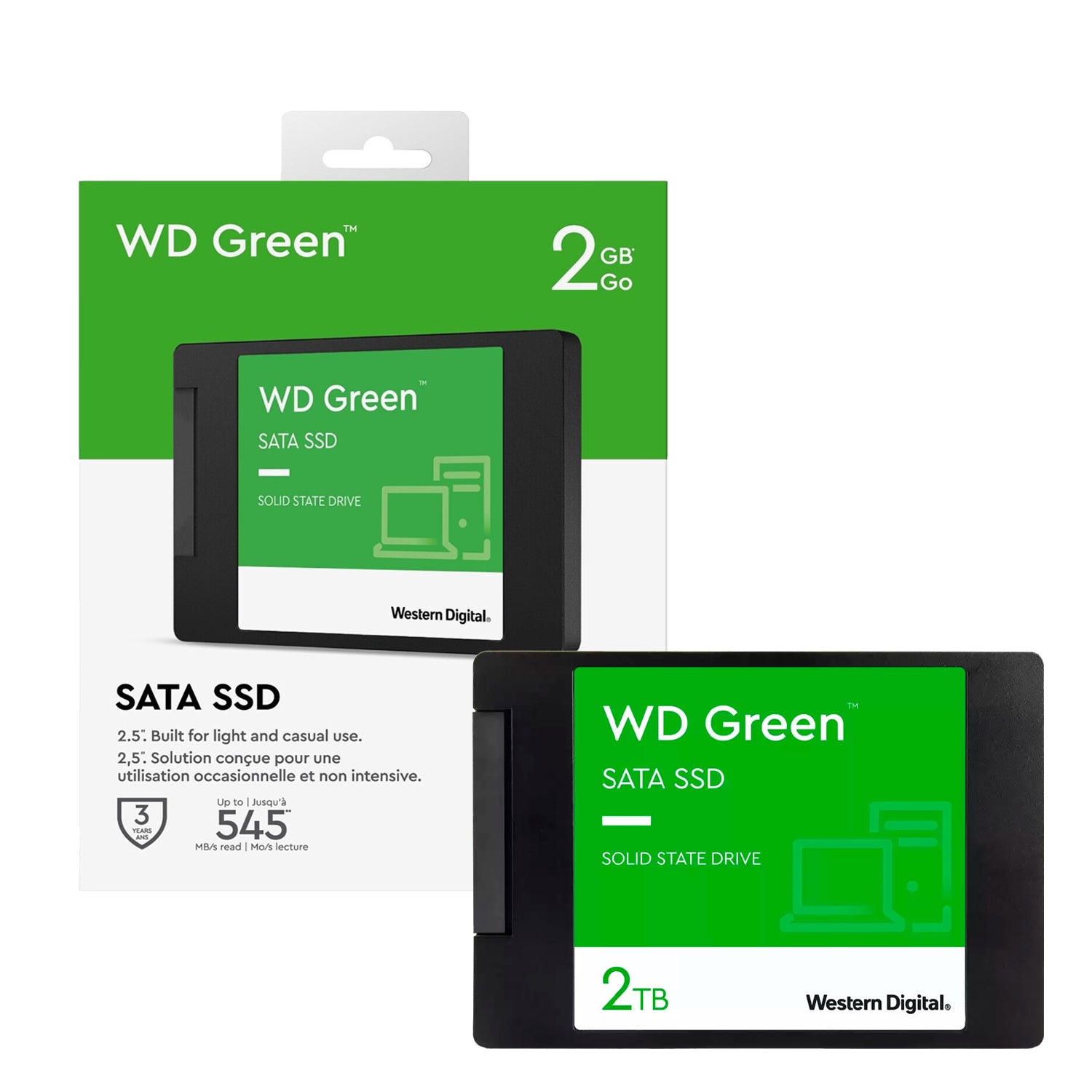 Disco Solido SSD Interno Western Digital Green 2TB 2.5in SATA III