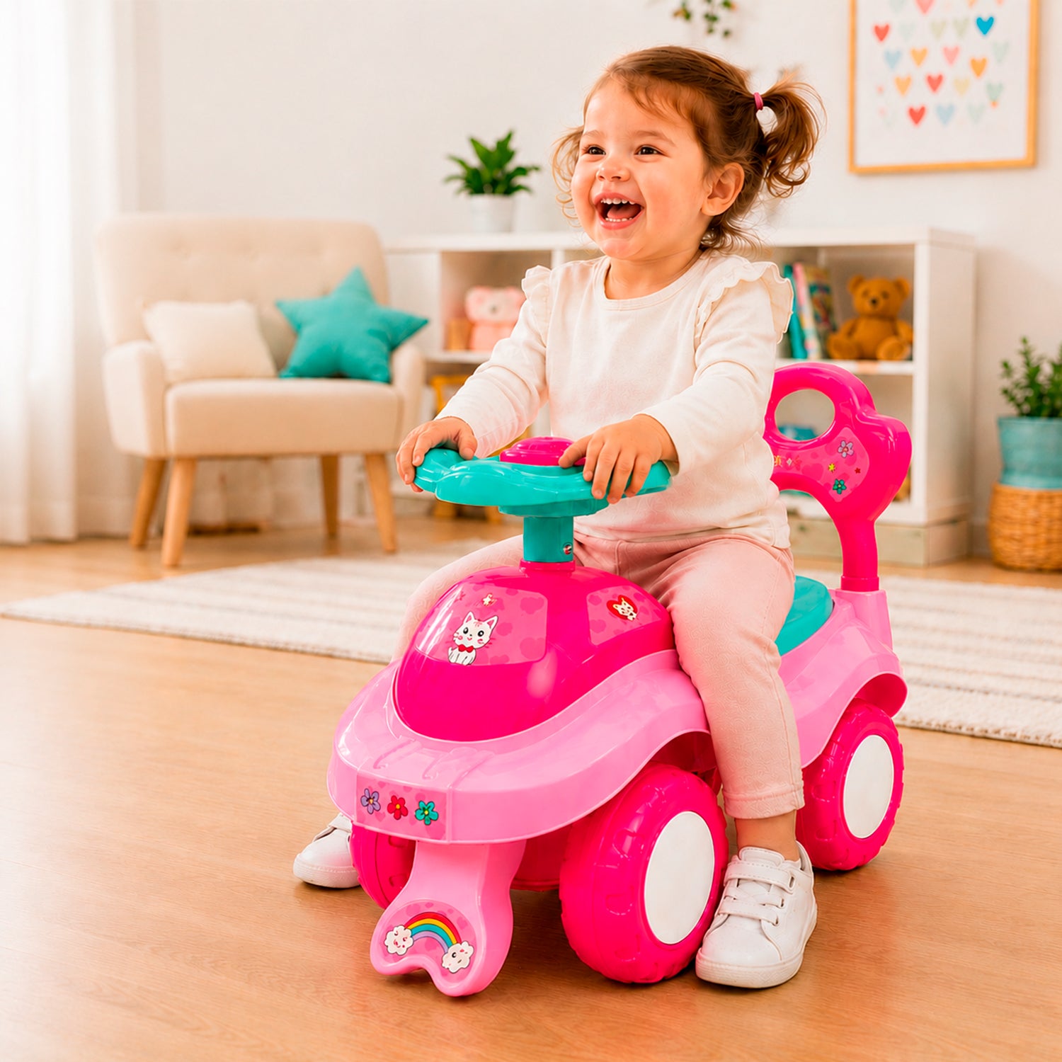 Auto Correpasillo Andador Bocina Maleta Respaldo 18-36 Meses