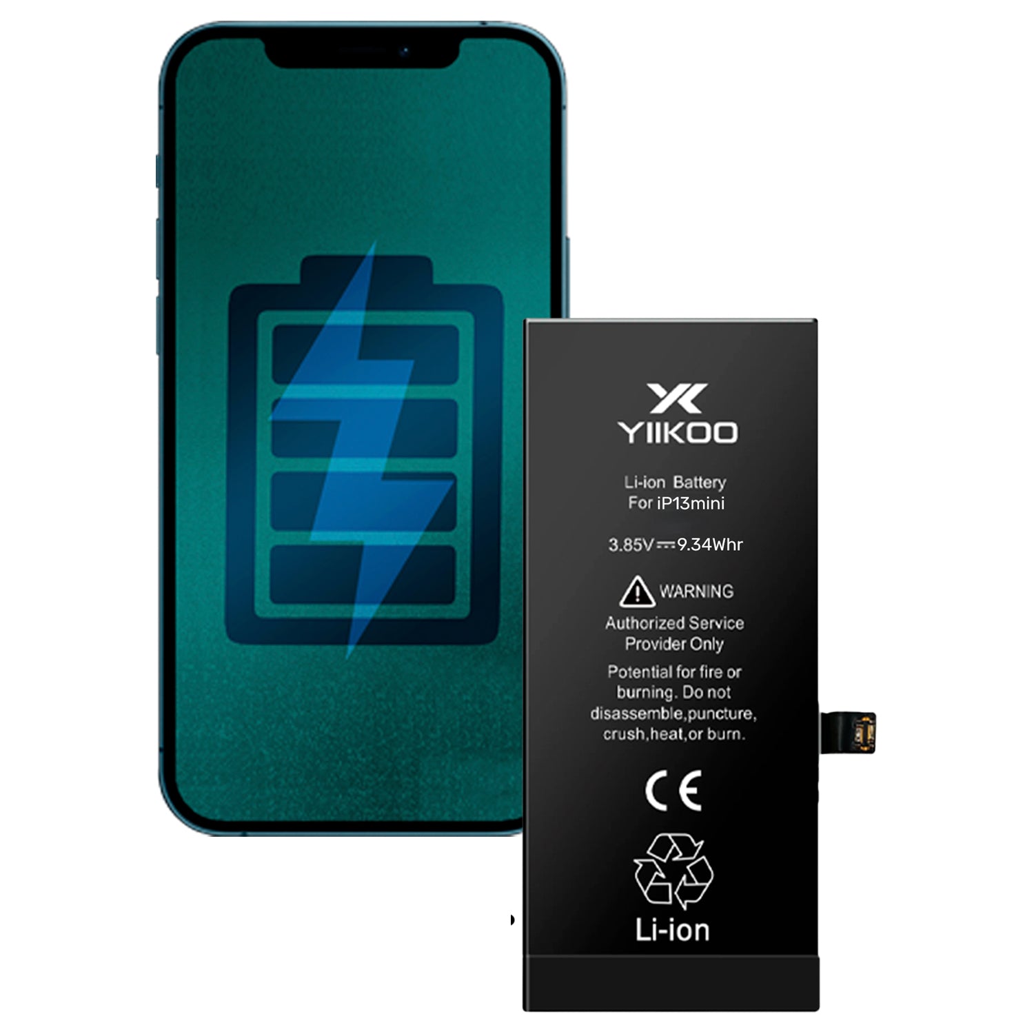 Bateria para iPhone 13Mini YIIKOO Autoprogramable sin alerta