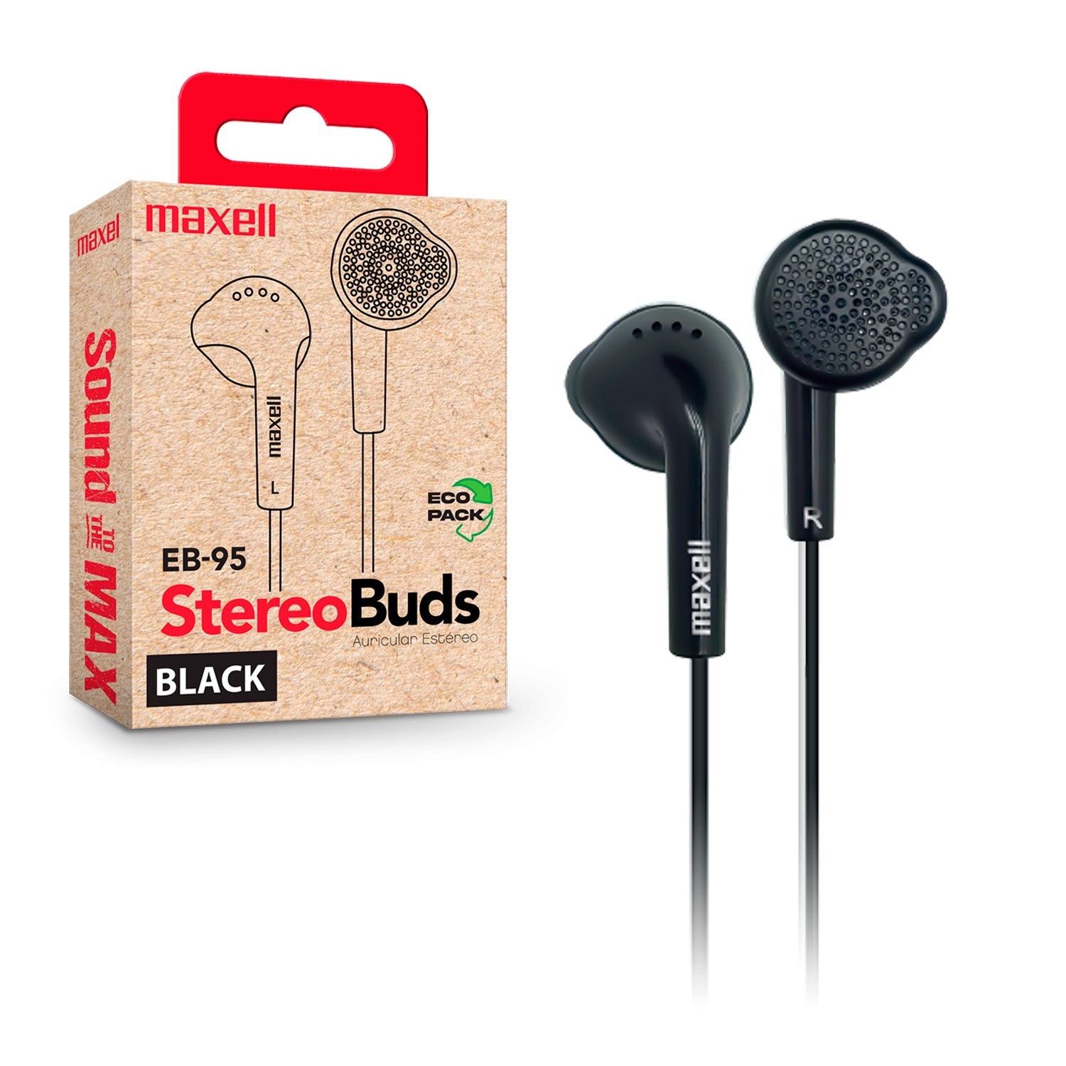 Audifono EB-95 Maxell TRS 3.5mm In-ear Stereo Buds