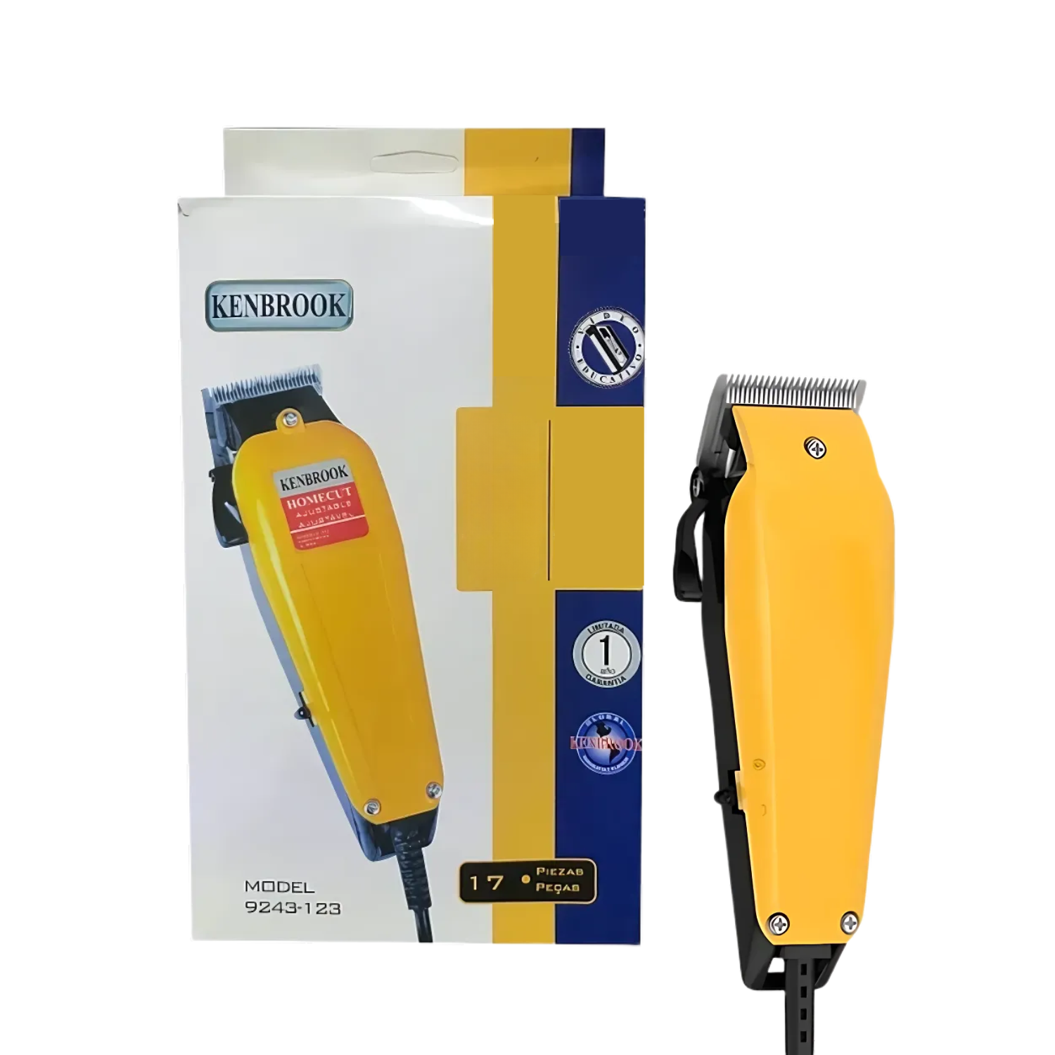 Cortadora de Cabello 9243-123 Kenbrook 17 Piezas Amarilla