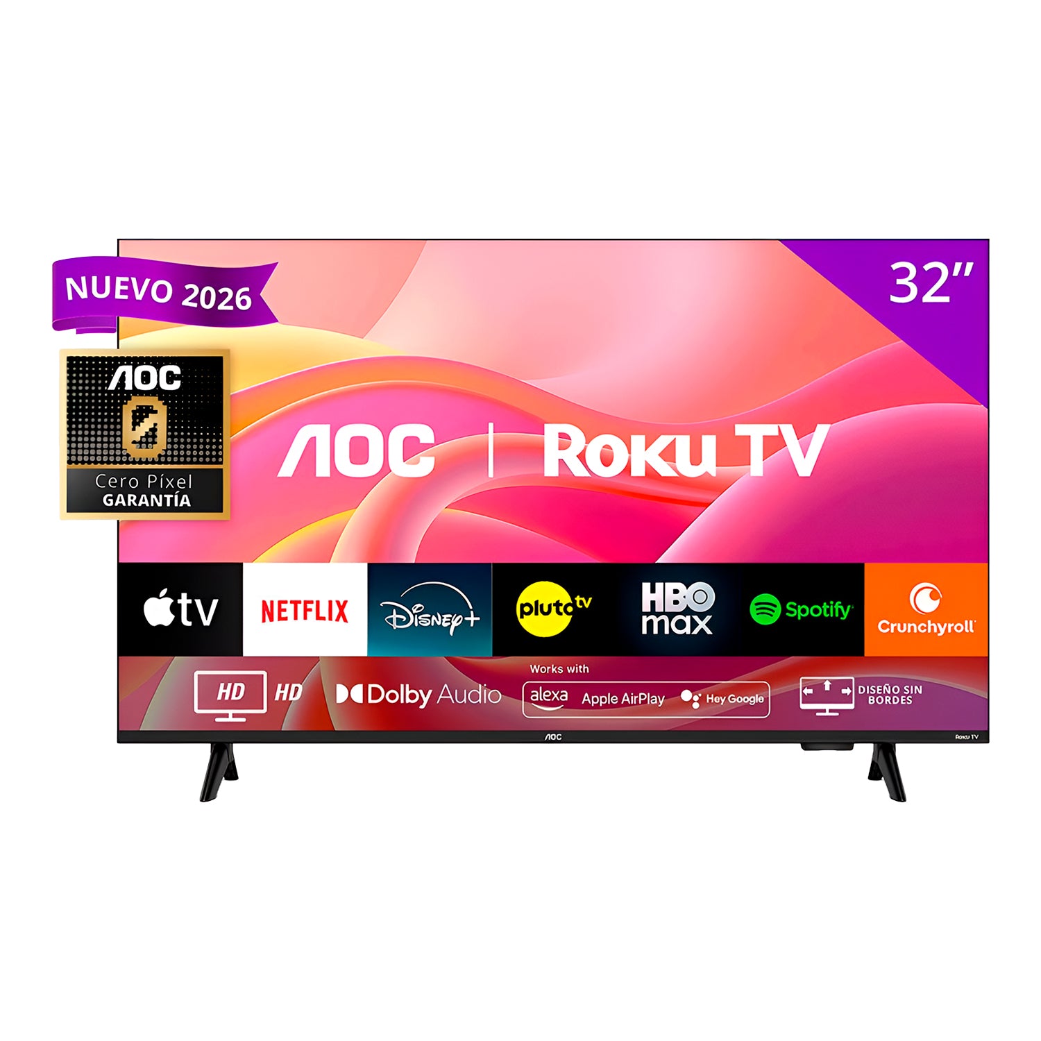 Smart TV 32" AOC Roku TV Series 32S5155 LED HD Wifi HDMI USB