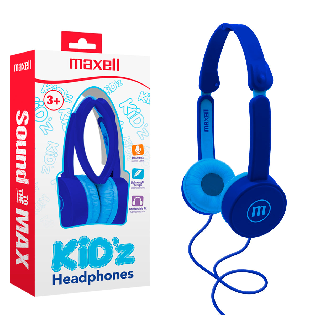 Audifonos Plegables KIDz 3+ Kz-13 Maxell Manos Libres 85 dB