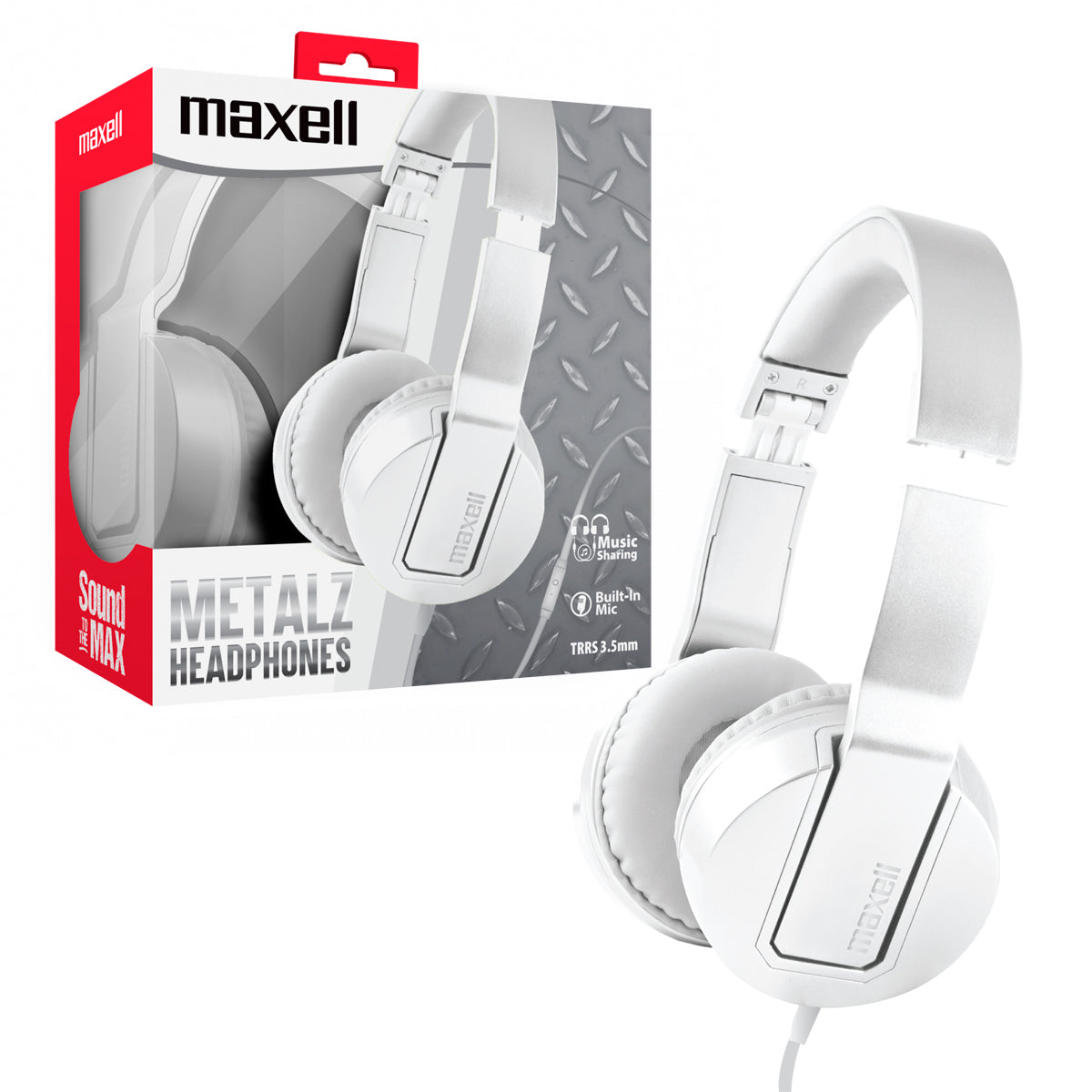 Audifonos SMS-10 Maxell Metalz Headphone Ajustable TRRS 3.5m