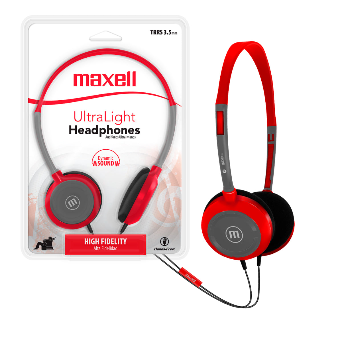 Audifonos HP-200 Maxell TRSS Ultralight headphones Dynamic
