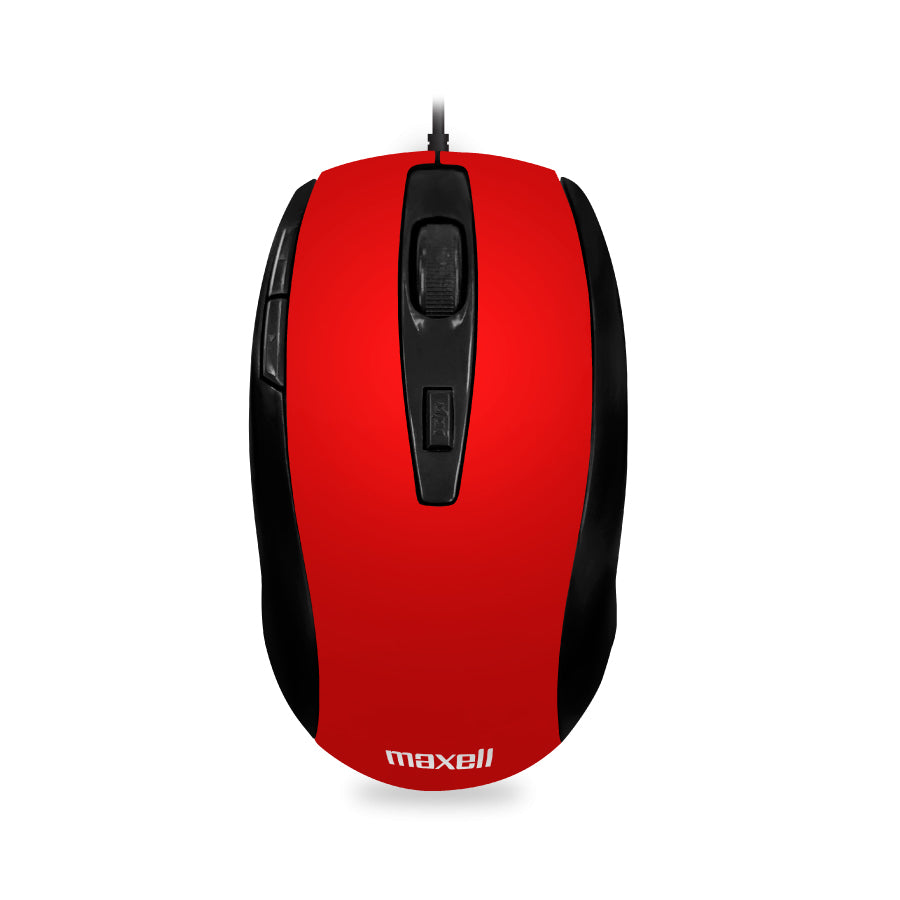 Mouse USB Optical Maxell MOWR-105 Ergonomico 5 btn Cable 150cm Sensor 1600dpi Compatible Windows-Mac