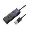 Adaptador Hub USB 3.0 4 en 1 Multipuerto Cable USB 30cm Luz LED Compatible Mac Windows