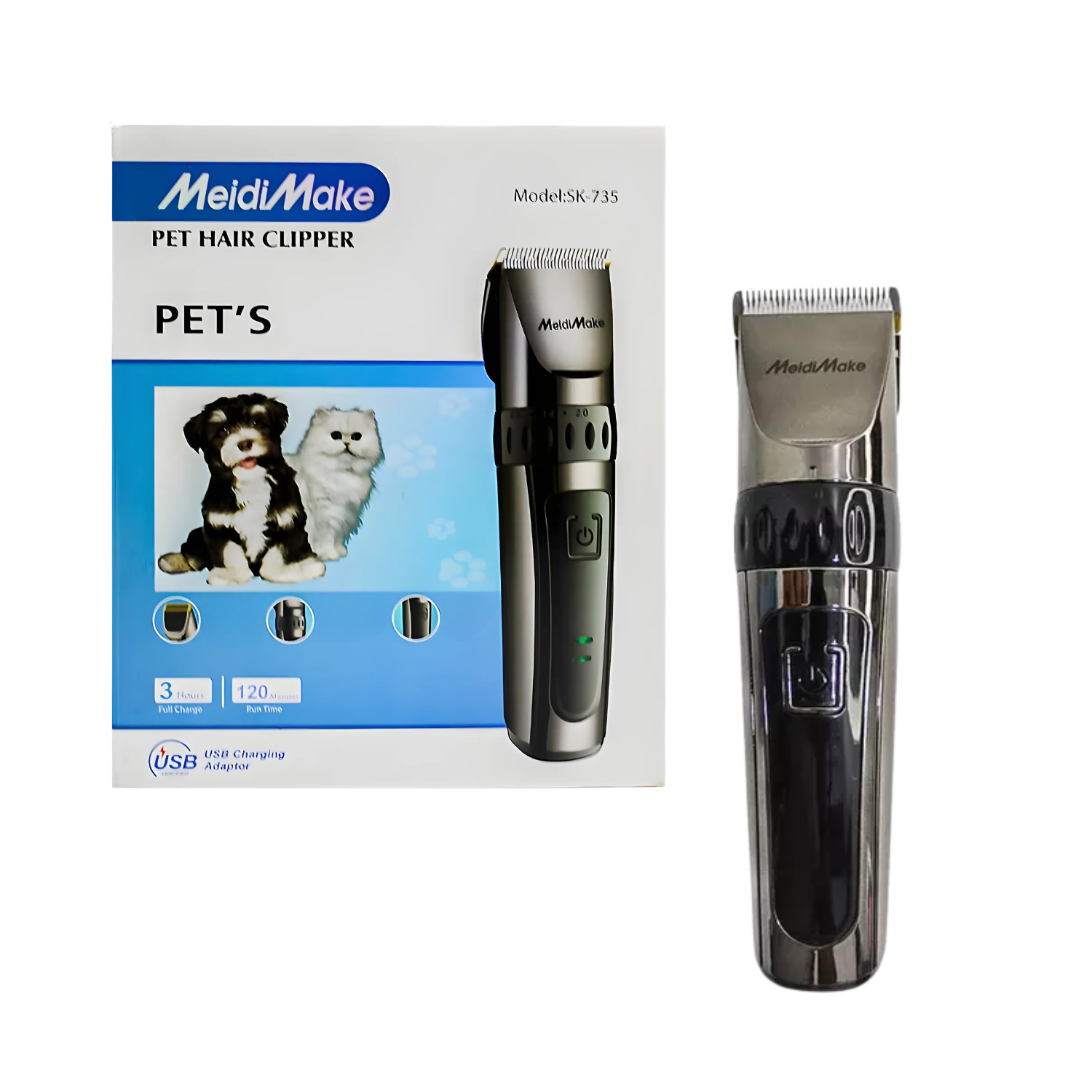 Maquina Corta Pelo Mascotas MeidiMake SK-735 Inalambrica