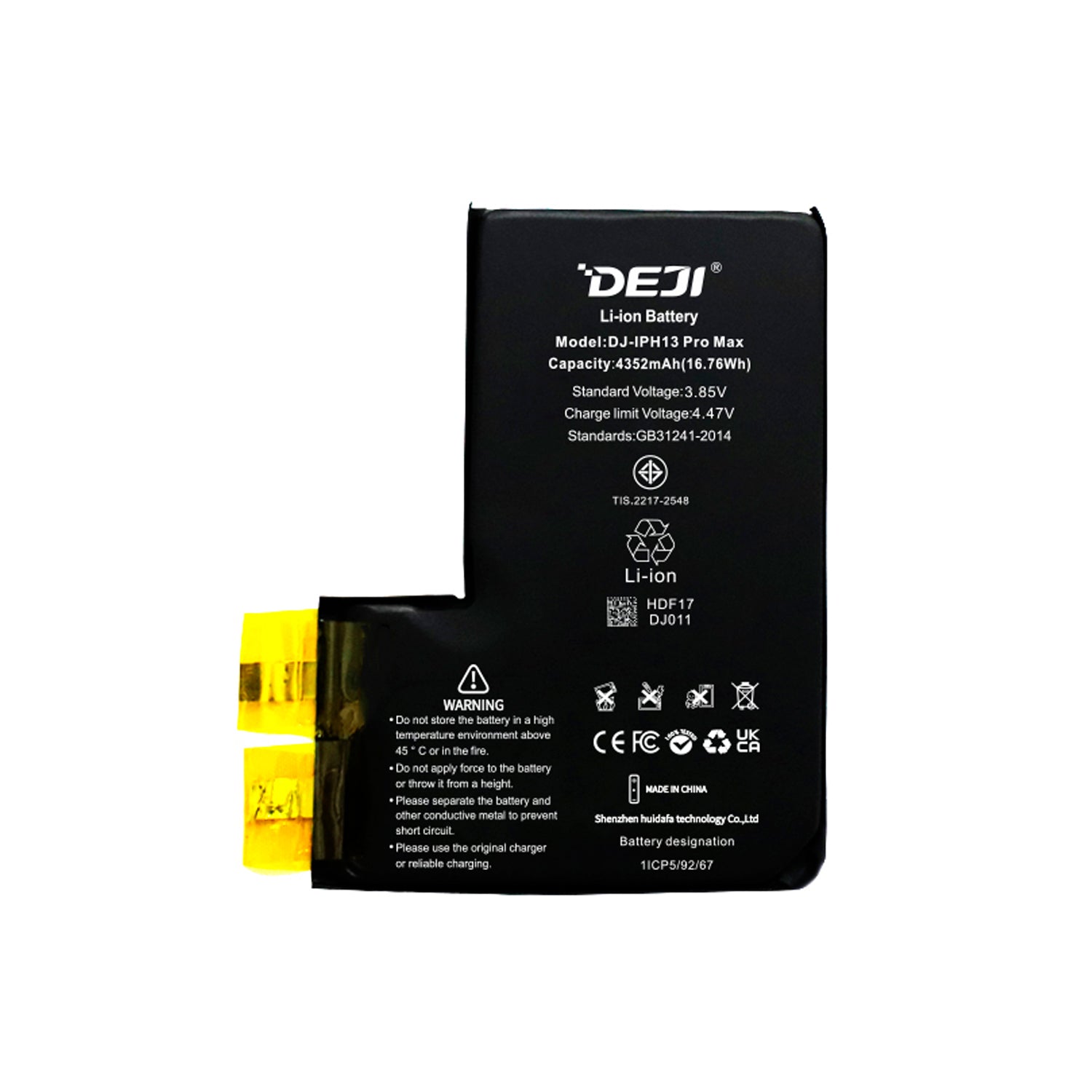 Bateria para Iphone 13 Pro Max Sin Flex DEJI IC Original Capacidad