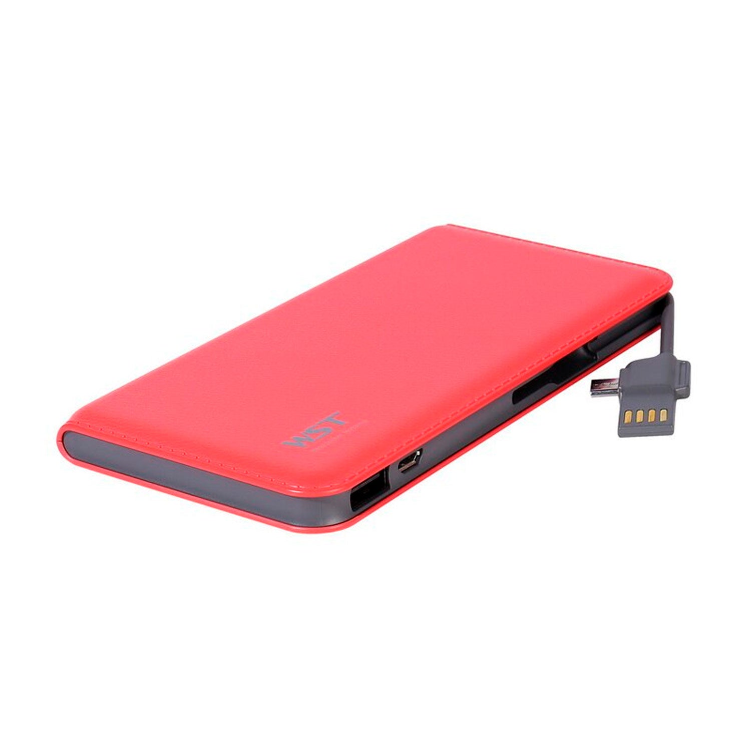 Bateria Externa Power Bank WST DP663 9000mAh DC 5V 2A 2.1A Power Indicador Textura Cuero | Lifemax