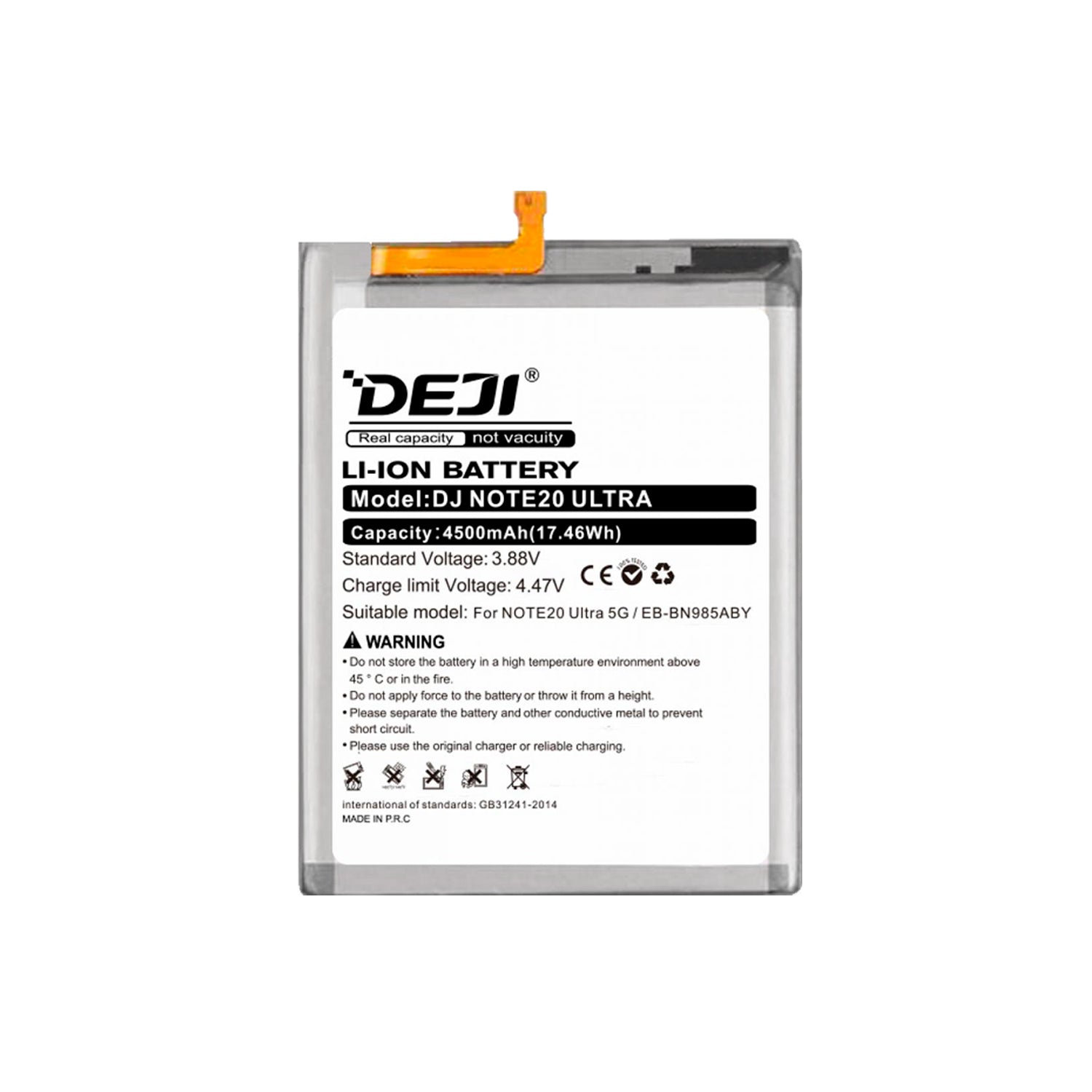 Bateria Compatible con Samsung Note 20 Ultra / 5G Deji IC Original Capacidad 4500mAh Maxima Duracion