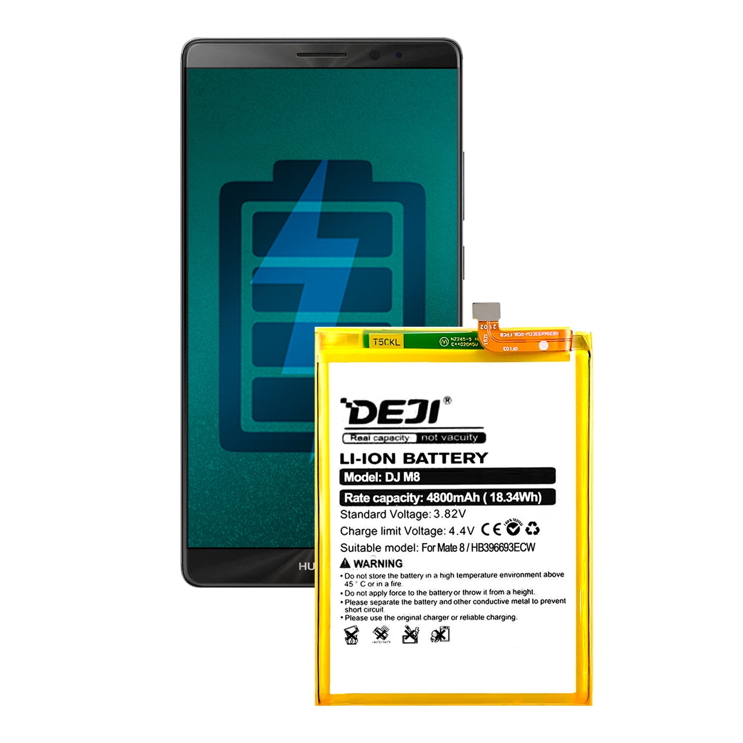 Bateria Compatible con Huawei Mate 8 Deji Capacidad 4800mAh Maxima Duracion